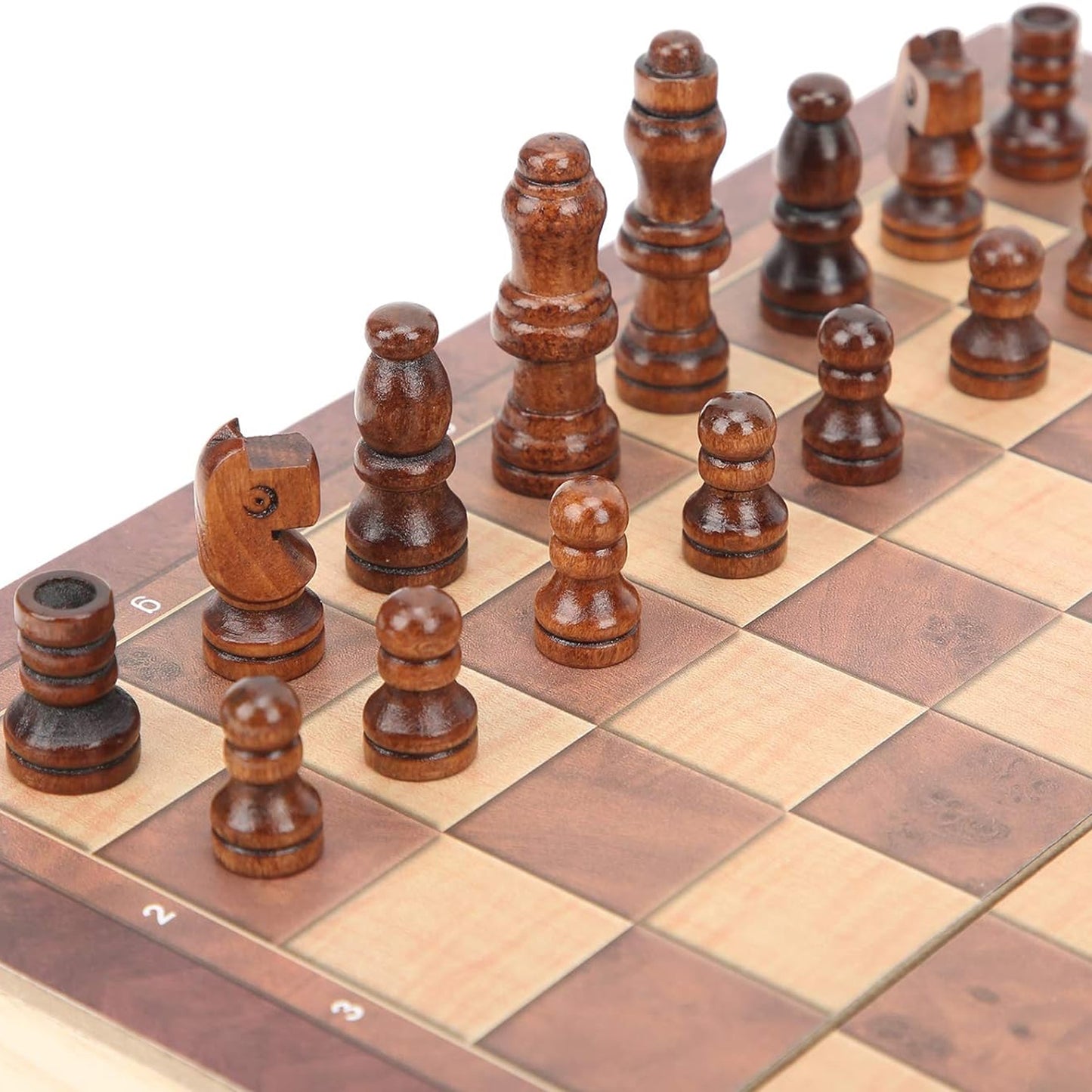 Foldable Wooden Chess Board Set (30 30 Cm 1 Set)