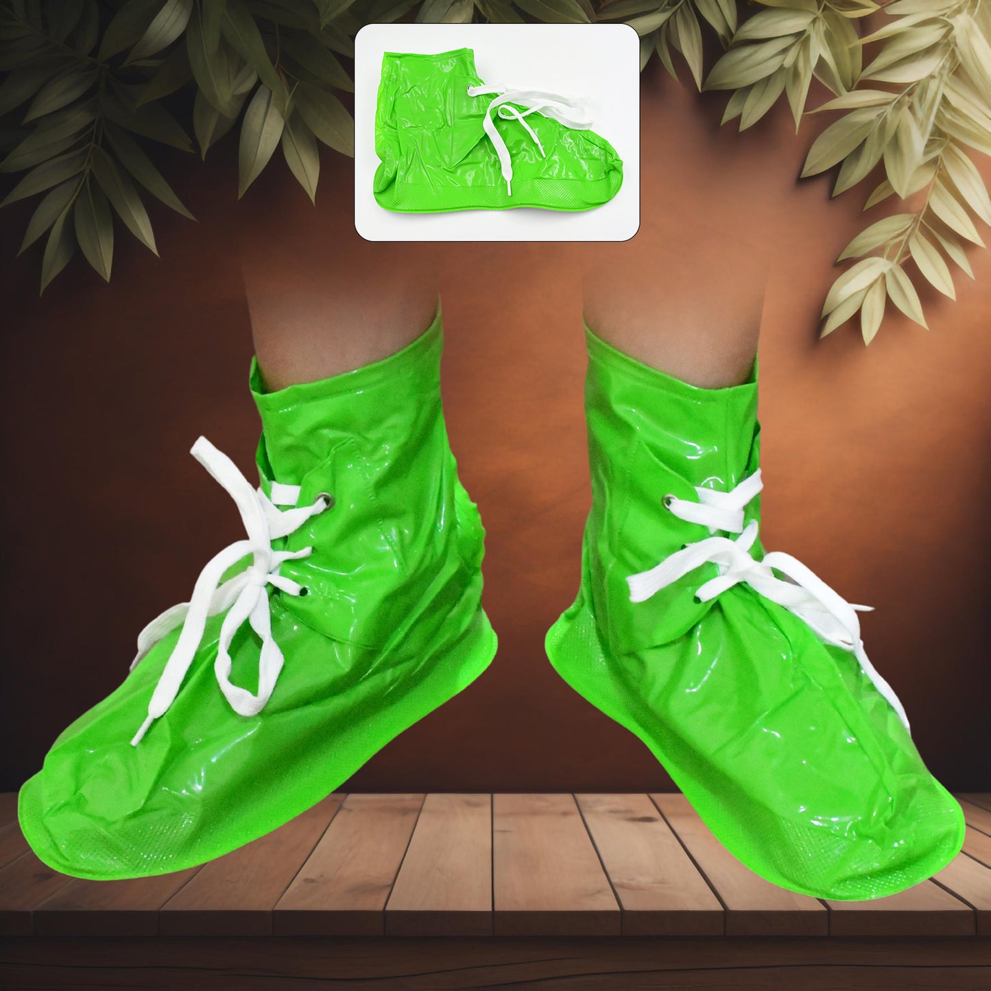 Plastic Shoes Cover Reusable Anti-slip Boots Zippered Overshoes Covers Shoe Laces Waterproof Snow Rain Boots For Kids Adult Shoes For Rainy Season (1 Pair)