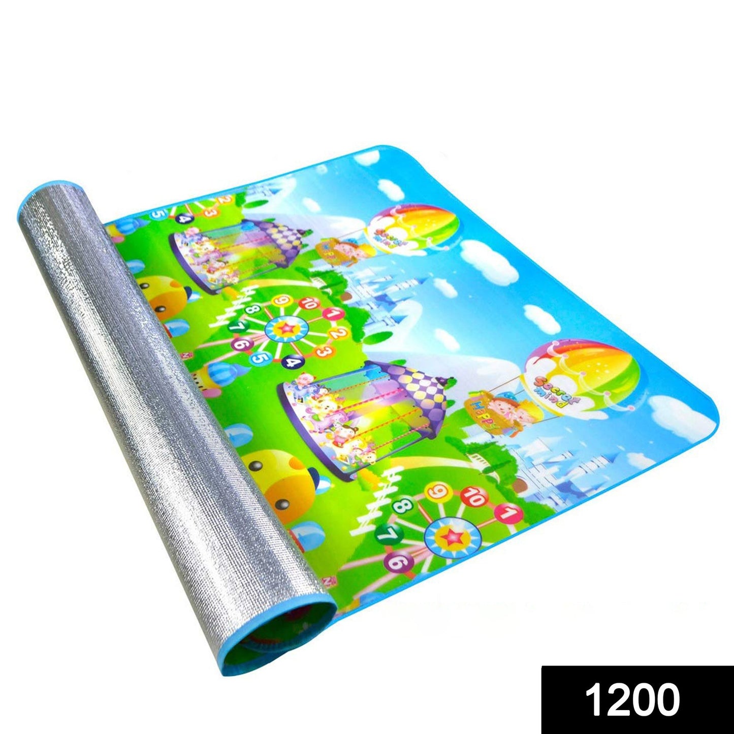 Waterproof Single Side Baby Play Crawl Floor Mat For Kids Picnic School Home (Size 180 X 115)