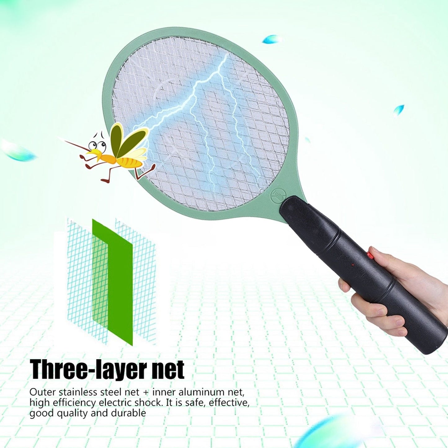 Mosquito Killer Racket Rechargeable Handheld Electric Fly Swatter Mosquito Killer Racket Bat Electric Insect Killer (Quality Assured)