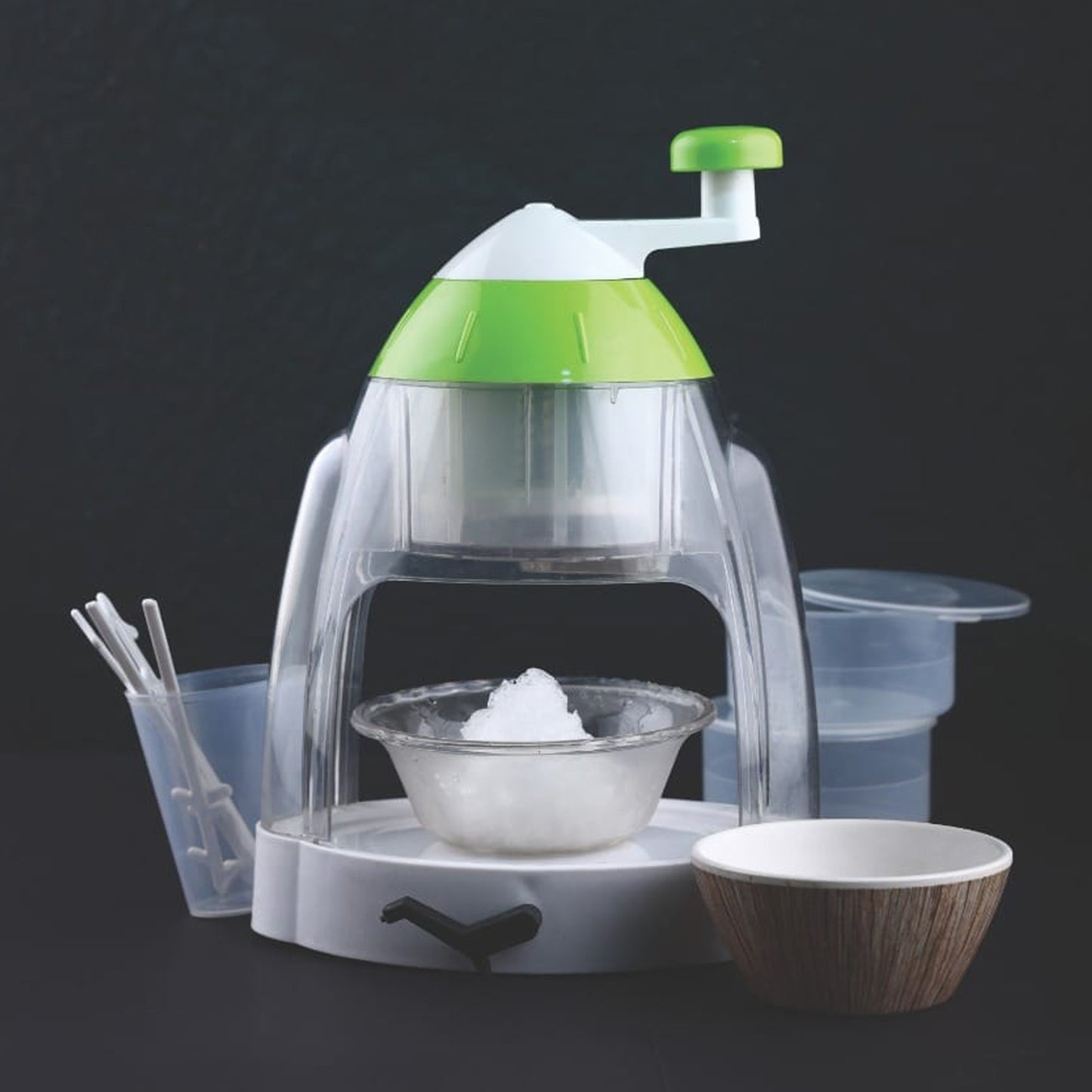 Manual Ice Crusher Snow Cone Maker With Hand Crank