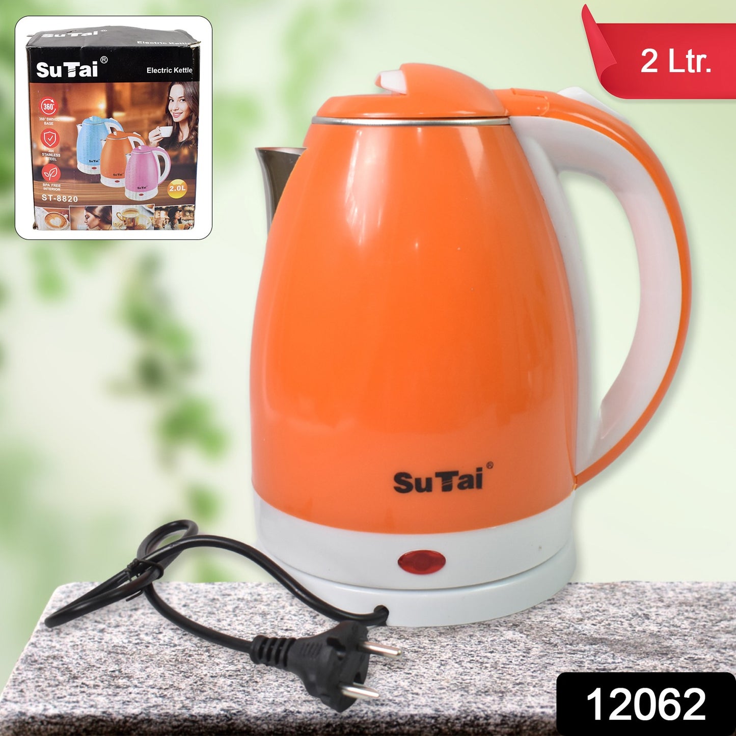 Electric Kettle Boil Dry Protection Auto-shut Off (1500-2000w 2 Ltr.)