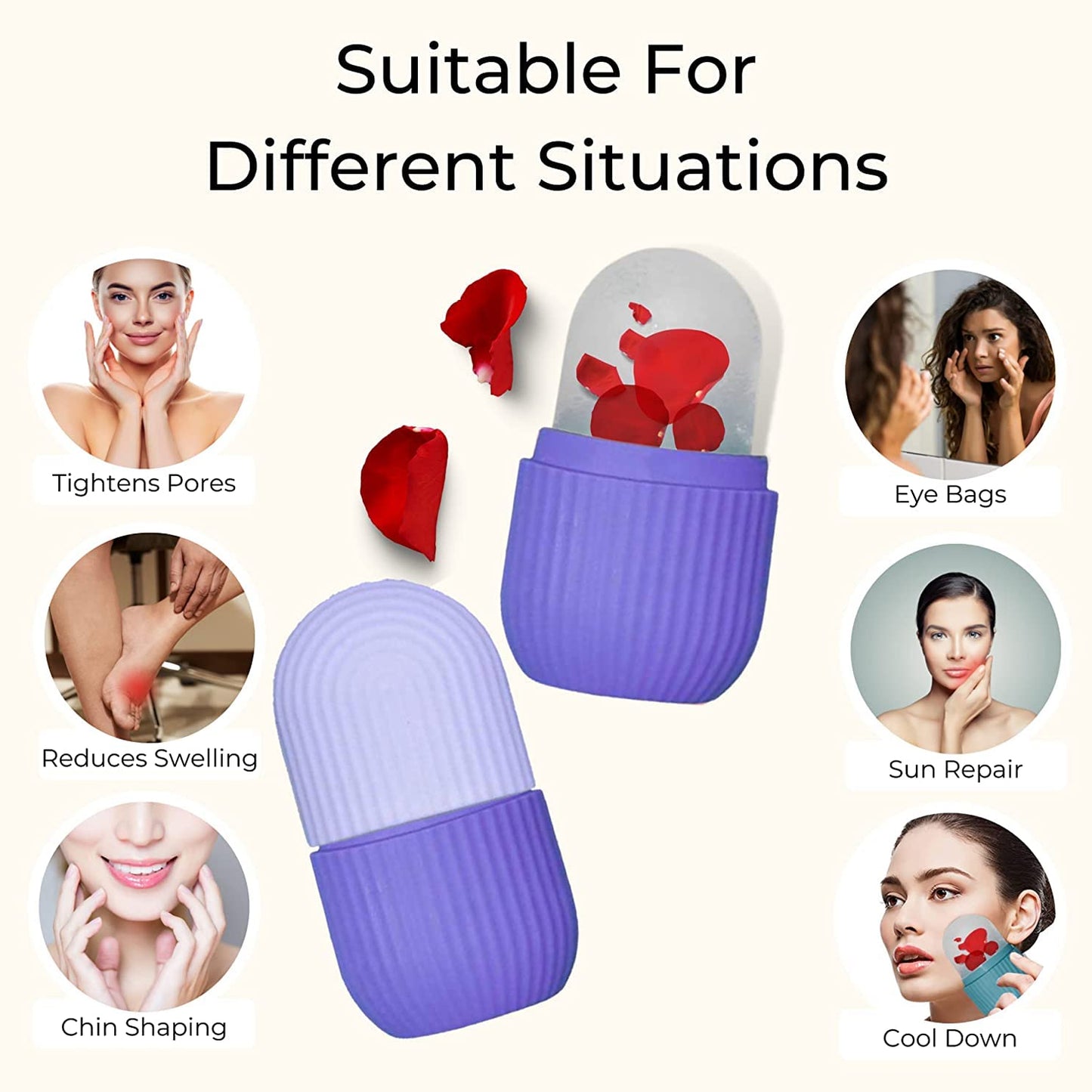 Beauty Ice Roller For Face Eye Reusable Face Rollers Facial Roller Box