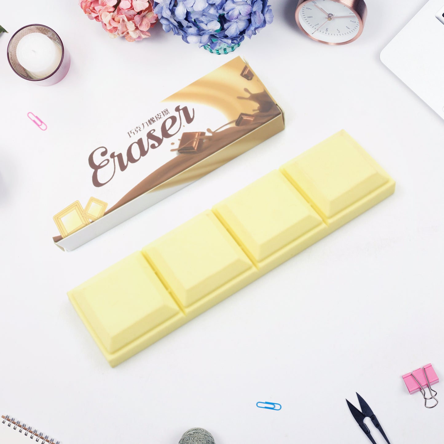 3d Chocolate Shaped Erasers Soft Pencil Erasers Supplies For Office School Students Drawing Writing Classroom Rewards For Return Gift Birthday Party School Prize (1 Pc 4 Grid)