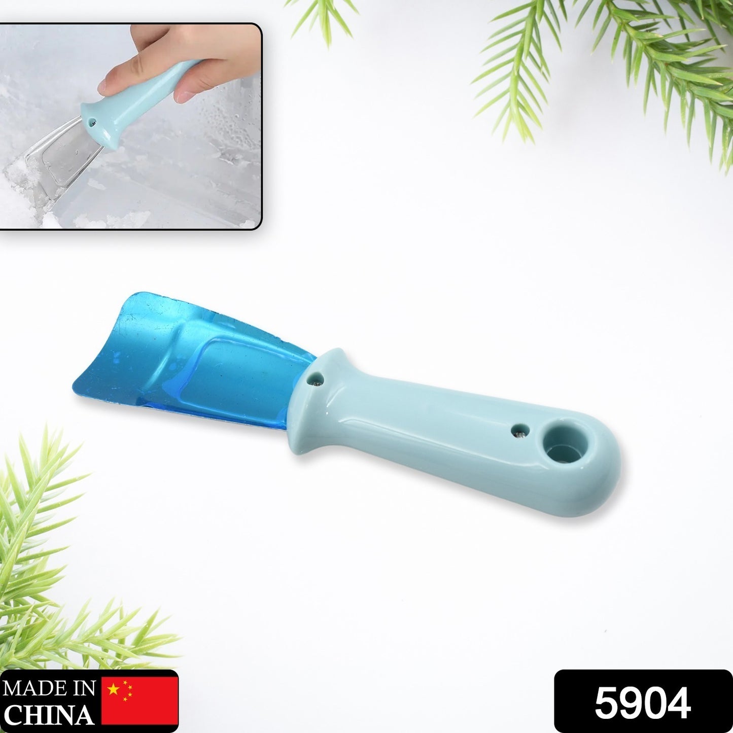 Ice Remover Scoop Non Slip Ergonomic Design Compact Size Freezer Shovel Anti Rust For Refrigerator (1pc)