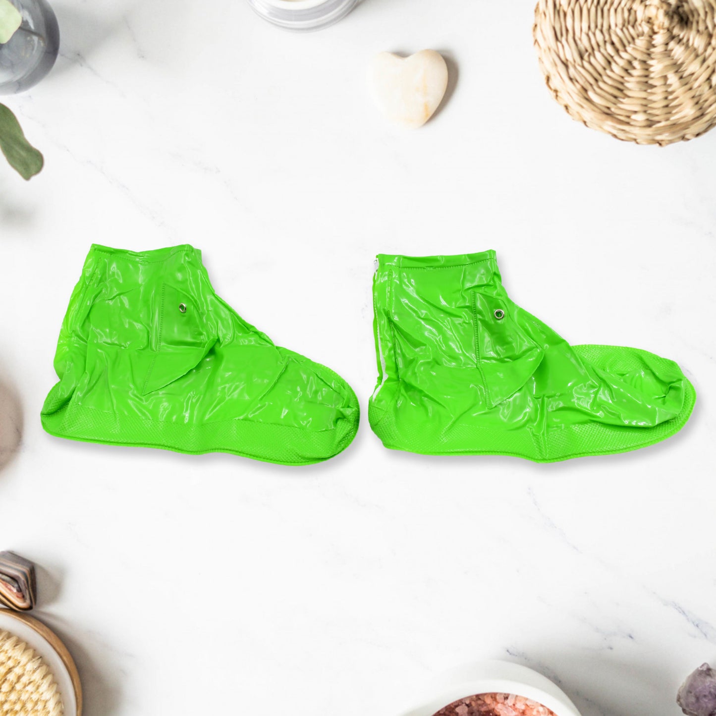 Plastic Shoes Cover Reusable Anti-slip Boots Zippered Overshoes Covers Shoe Laces Waterproof Snow Rain Boots For Kids Adult Shoes For Rainy Season (1 Pair)