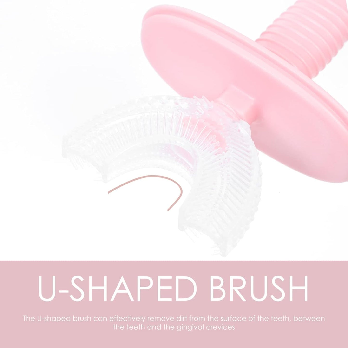 Kids U Shaped Toothbrush Children/baby Silicone Kids Toothbrushu Shaped Silicone Brush Head For 360 Degree Cleaning Suitable For 2-6 Years(1 Pc)