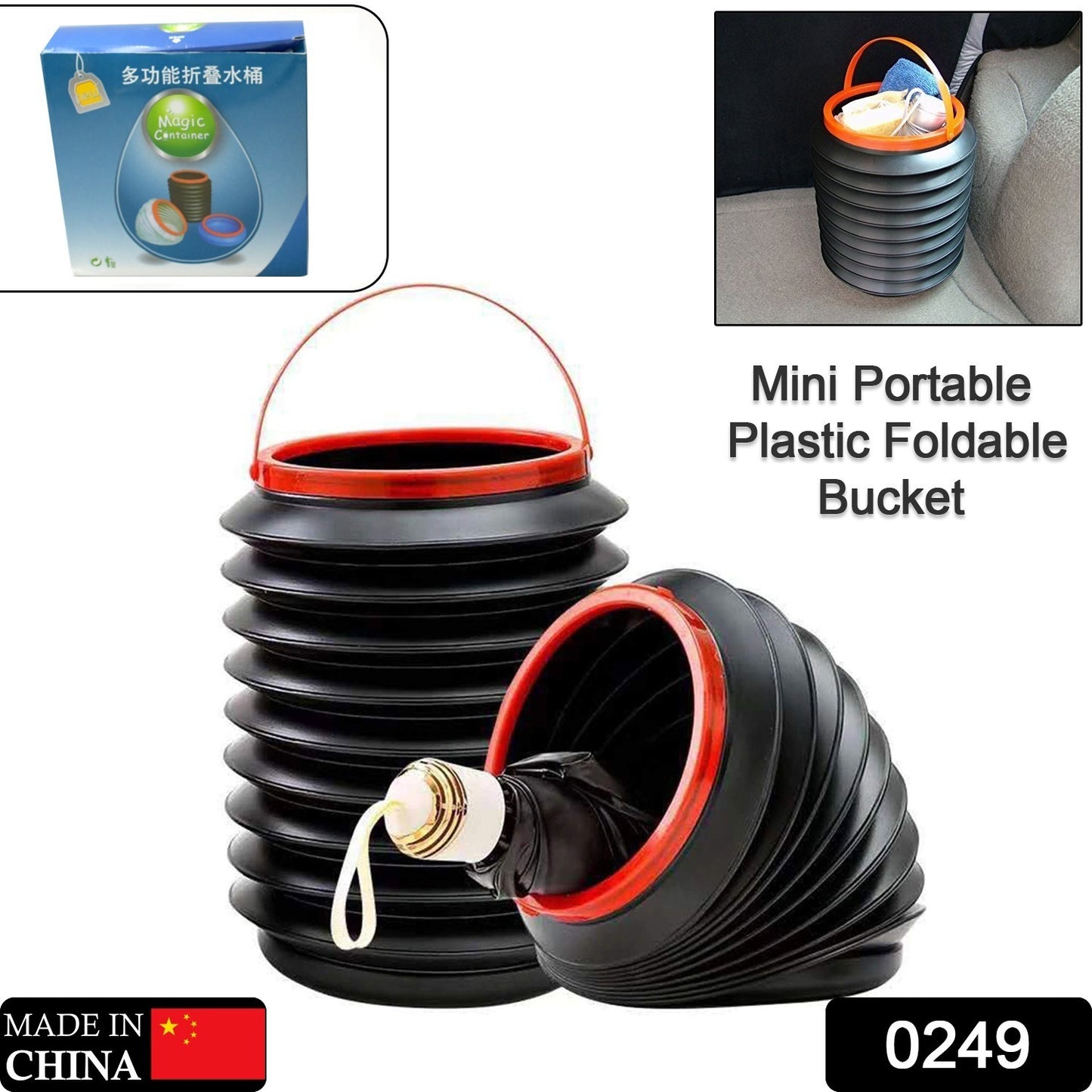 Foldable Storage Bucket Water Container Dustbin Multiuse Bucket For Home Car Kitchen Use Bucket