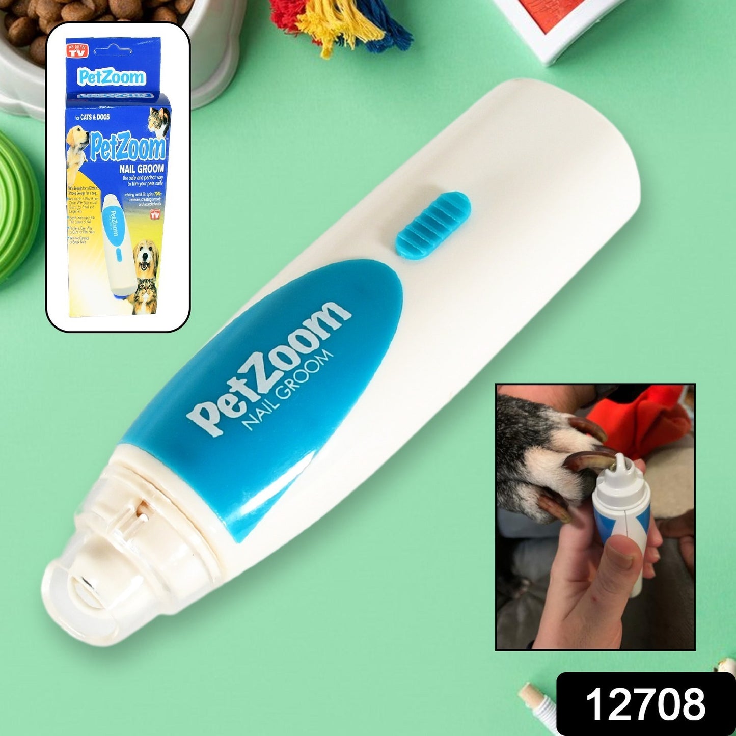 Electric Pet Nail Paw Trimmer Clipper For Dogs And Cats Nail Grinding Trimmer Cordless For Dogs Cats (1 Pc Battery Not Included)