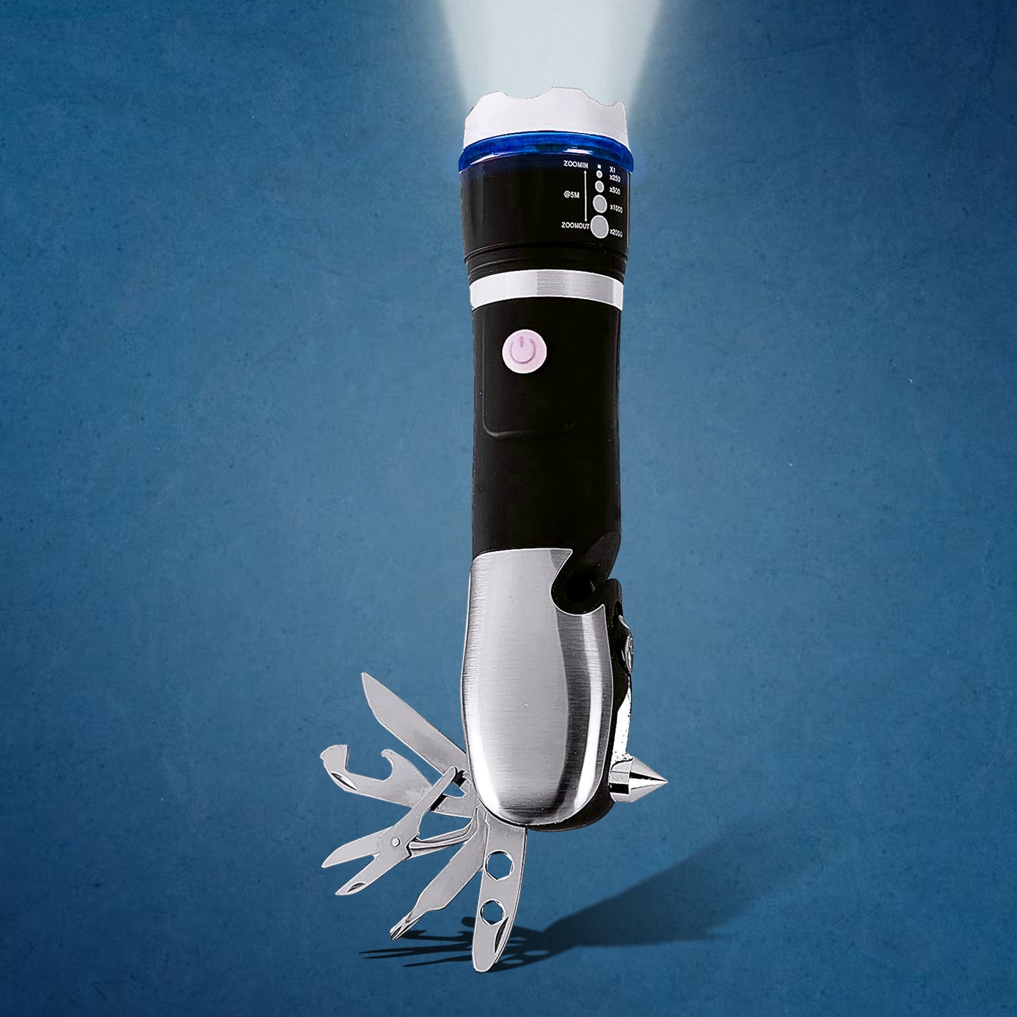 Battery Operated Multi Tool Led Flashlight All In One Tool Light (1 Pc Battery Not Included)