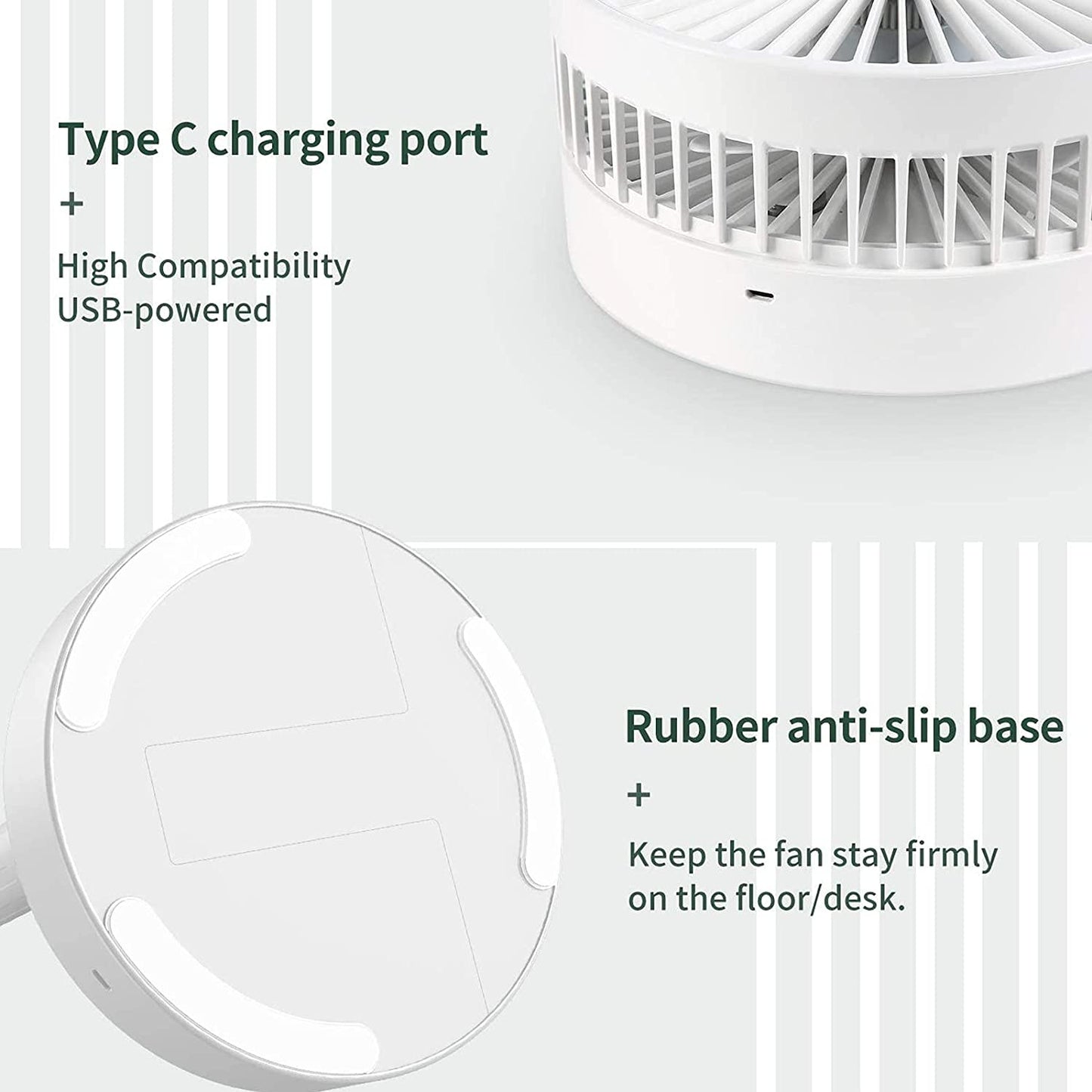 Telescopic Electric Desktop Fan Height Adjustable Foldable Portable For Travelcarry Silent Table Top Personal Fan For Bedside Office Table (Battery Not Include)