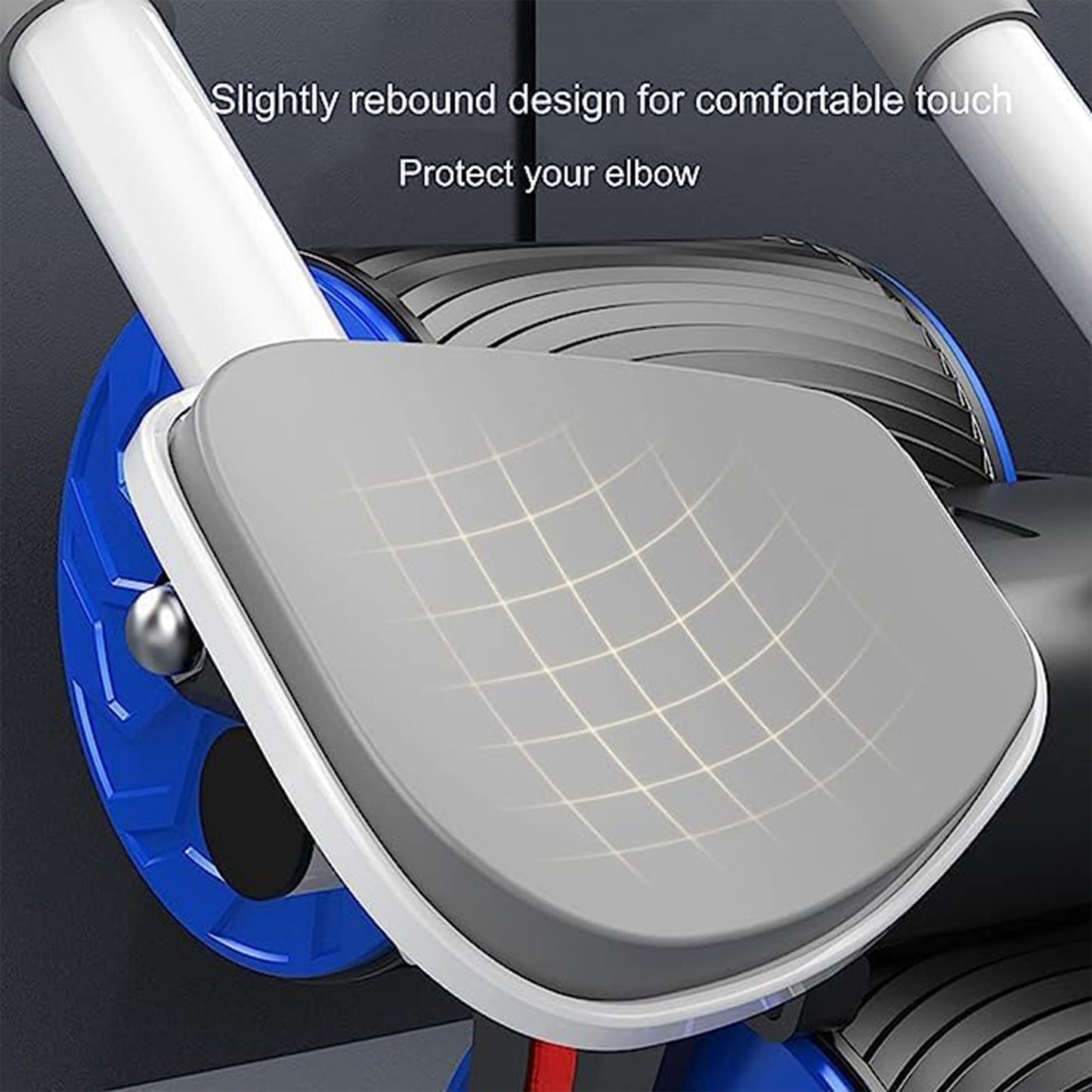 Abdominal Roller Wheel Automatic Rebound Sponge Handle Double Wheel Abdominal Roller Non-slip Timer Function With Elbow Support For Exercises For Body Fitness Strength Training Home Gym