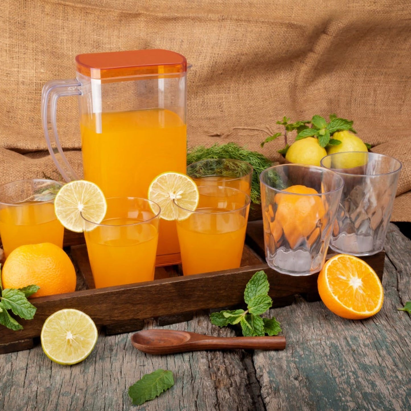 Resistant Glass Jug For Juice Milk Cold Or Hot Beverages