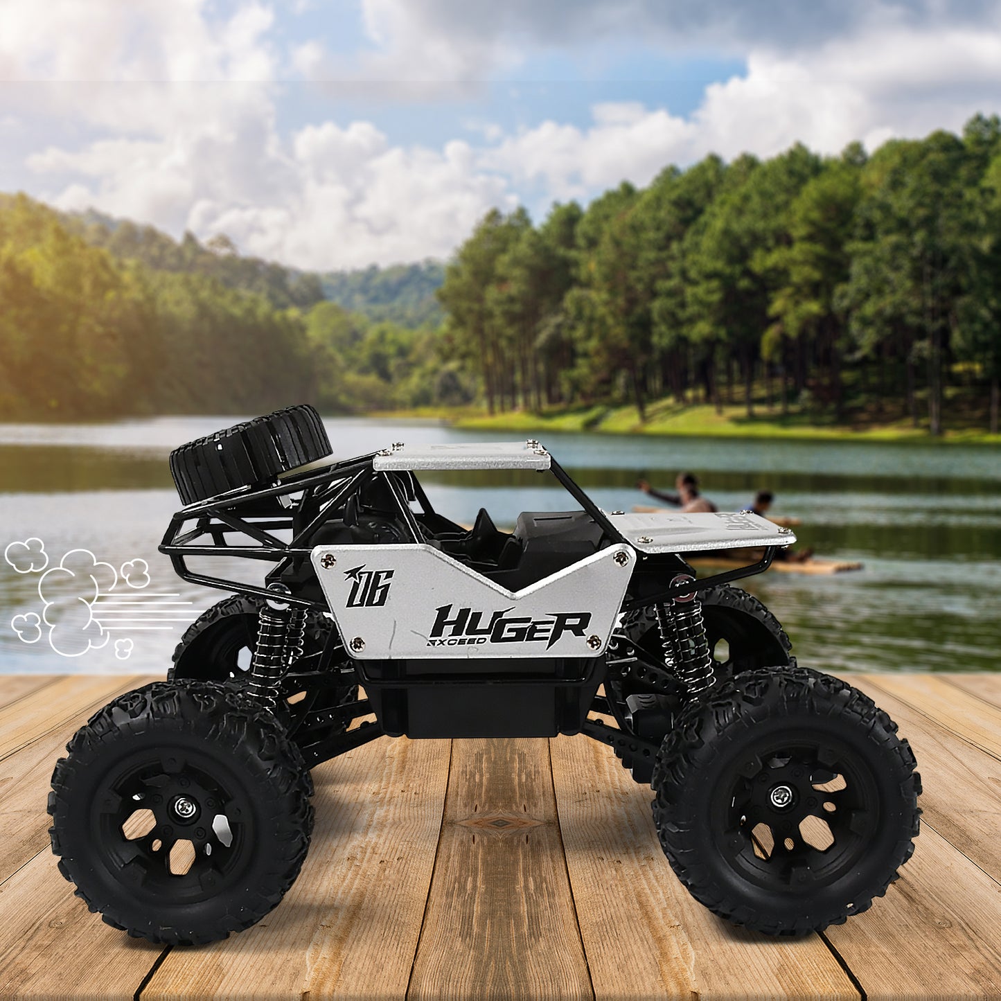 1:18 Scale Rock Crawler Monster Rc Truck All Terrain Stunt Racing Car Rechargeable Indoor Outdoor Toy Car