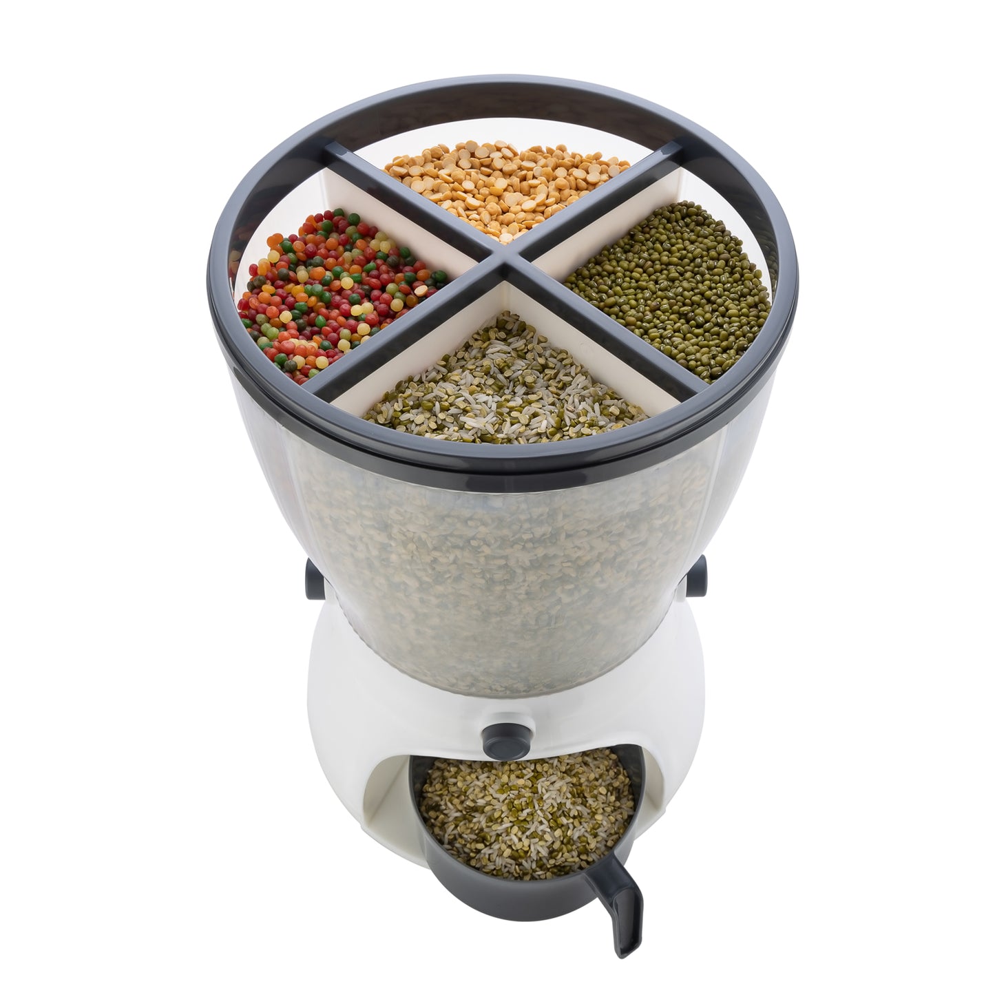 4in1 Rice Dispenser Grain Storage Container Household Cereal Dispenser