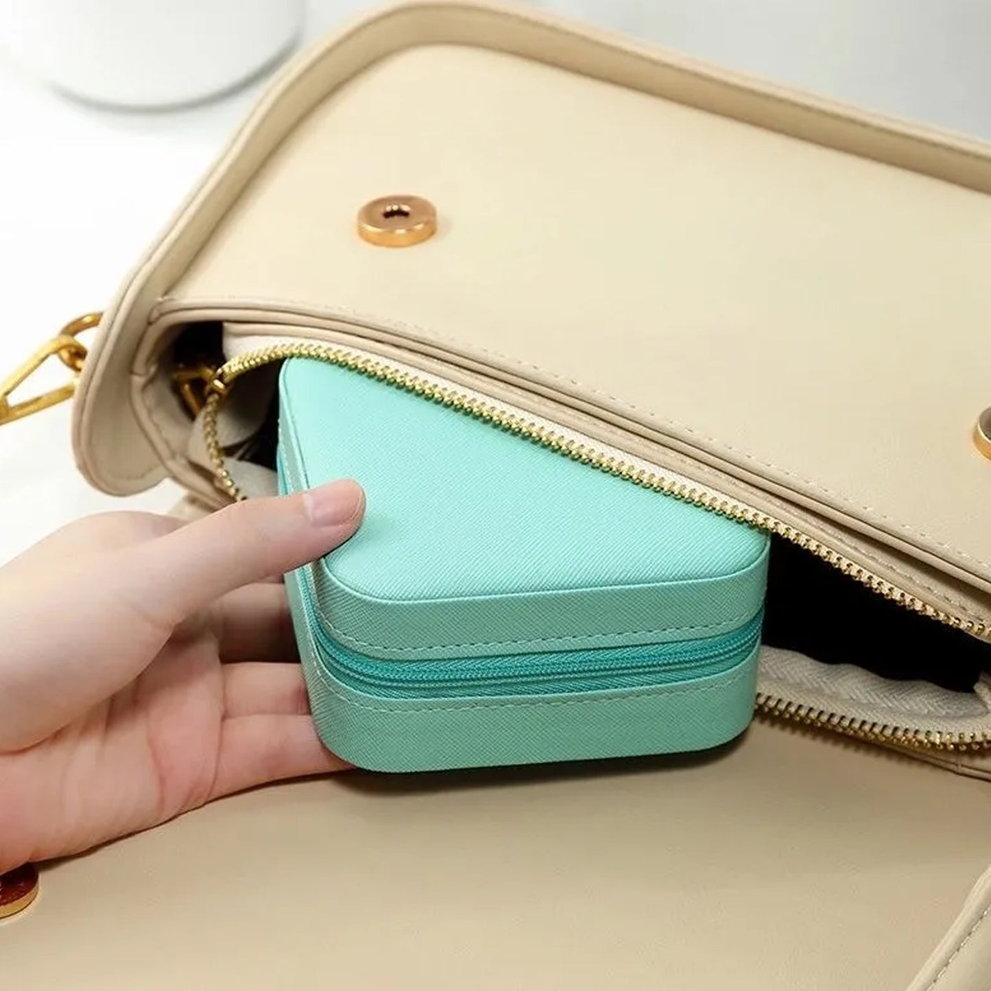 Jewellery Box For Women Mini Portable Jewelry Box Organiserpu Leather Jewlerrying Display Holder Small Travel Jewellery Box For Girls Women Mother Daughte Travel Ring Pendant Earring Necklace Storage Case