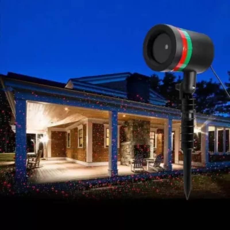 Star Fairy Motion Laser Lights Projector For Garden Lawn Landscape Outdoor Indoor Home Office Diwali Christmas Navratri Decorative Light Party (No Remote Button Multicolour)