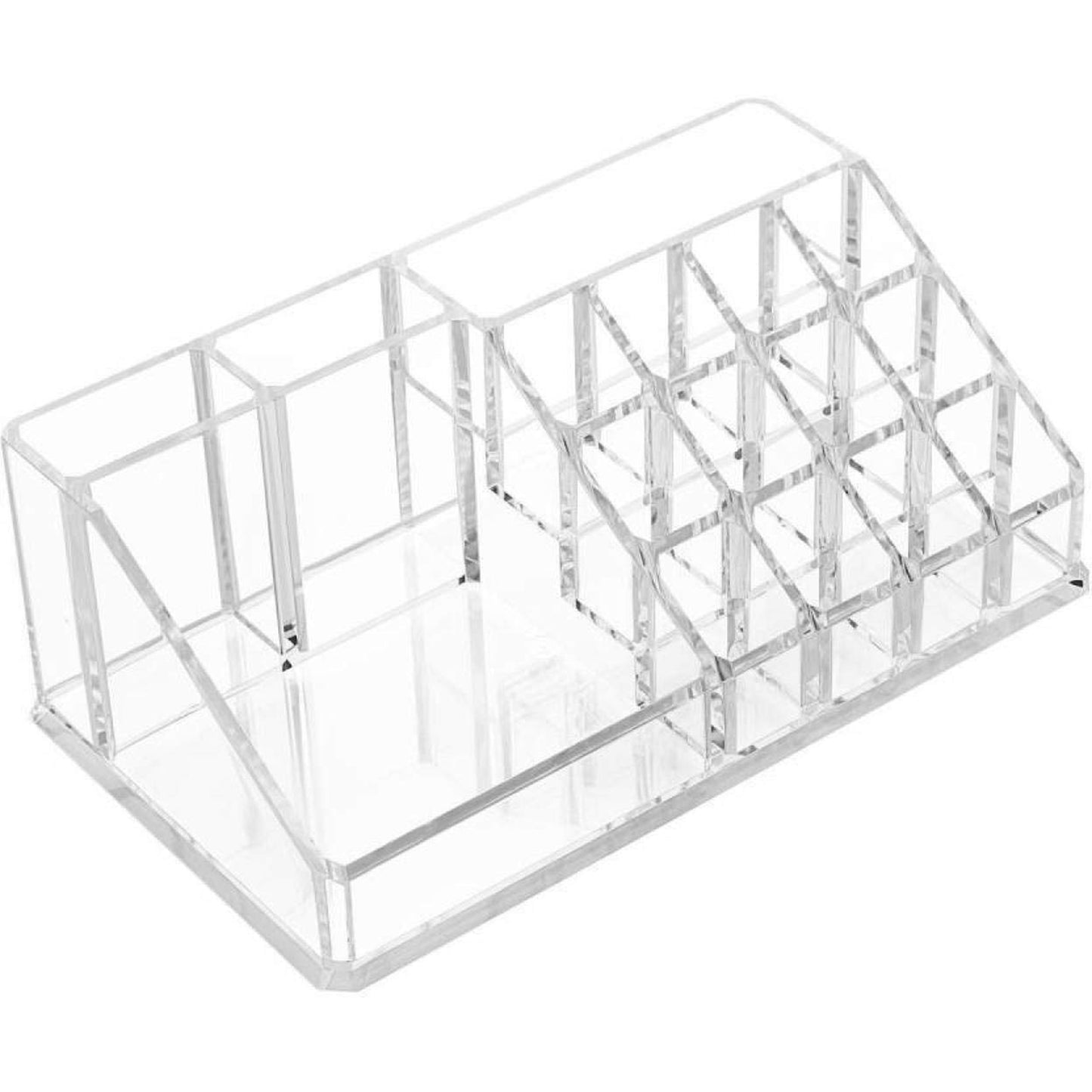 16 Compartment Cosmetic Makeup Jewellery Lipstick Storage Organiser Box Cosmetic Storage Box Make-up Lipstick Organizer Lipstick Holder Case Transparent