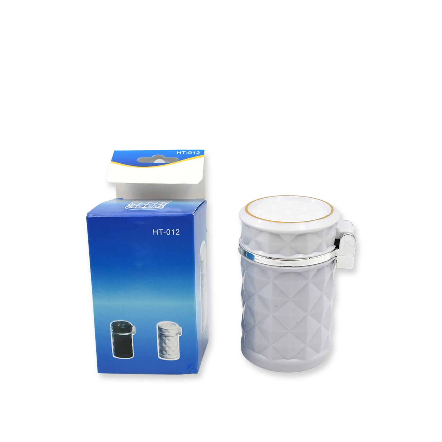 Car Cupholder Travel Ashtray With Lid And Led Light Portable With Blue Led Light Ideal Decorative Cigar Ash Bucket Cigarette Ashtray Car Waste Bin