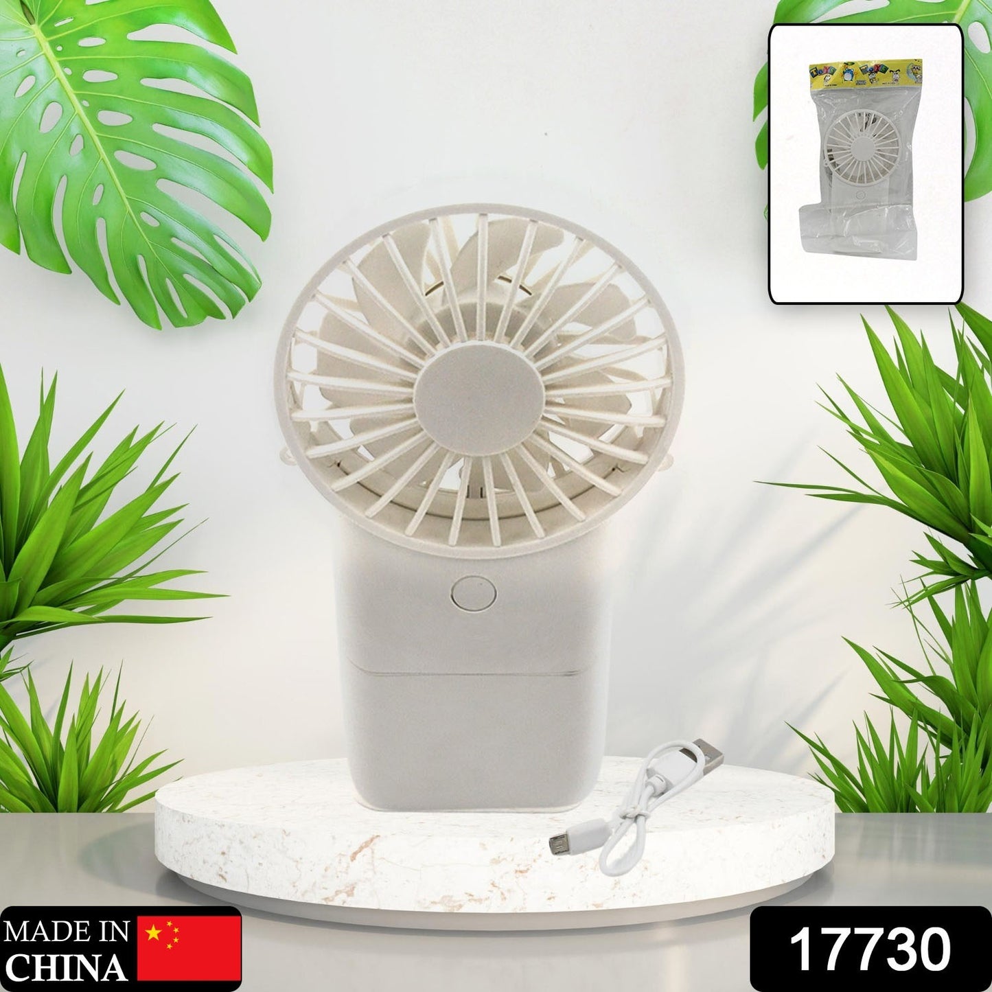 Portable Small Electric Fan Handheld Fan With 3 Modes Usb Rechargeable Mini Student Handheld Class Personal Fan (1 Pc)