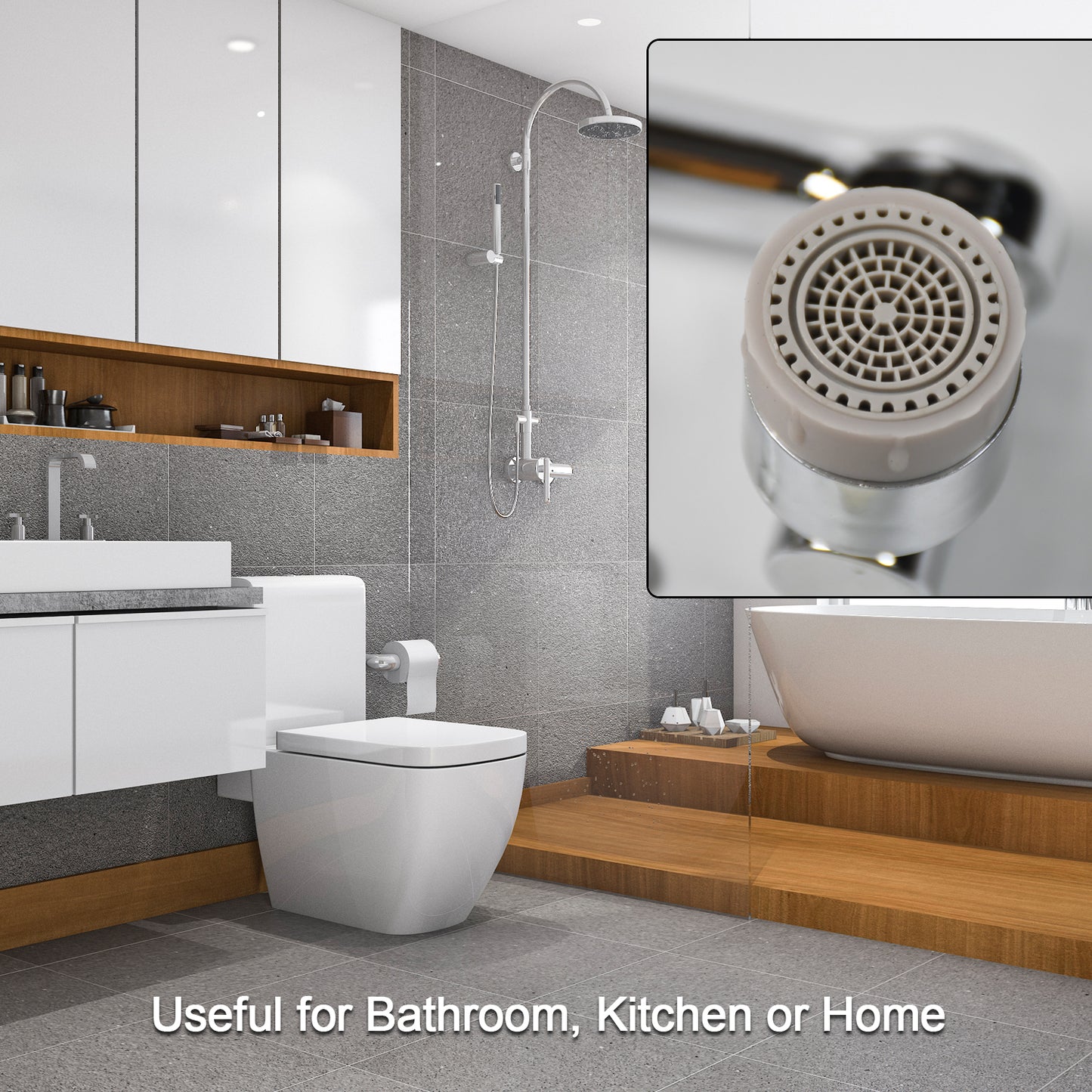 Splash Faucet Filter Faucet 1080 Rotating Faucet Sprayer Head Double O-ring Design Movable Tap Water Saving Sink Aerator Extender For Bathroom Kitchen