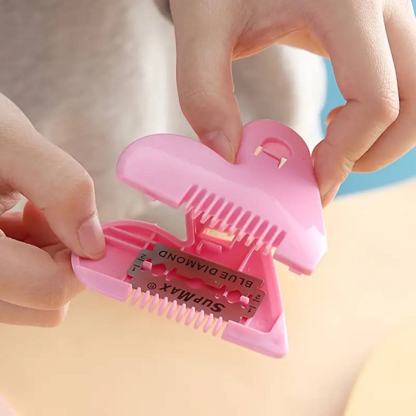 Heart Shape Plastic Hair Cutting Scissors (1 Pc With Card Packing)