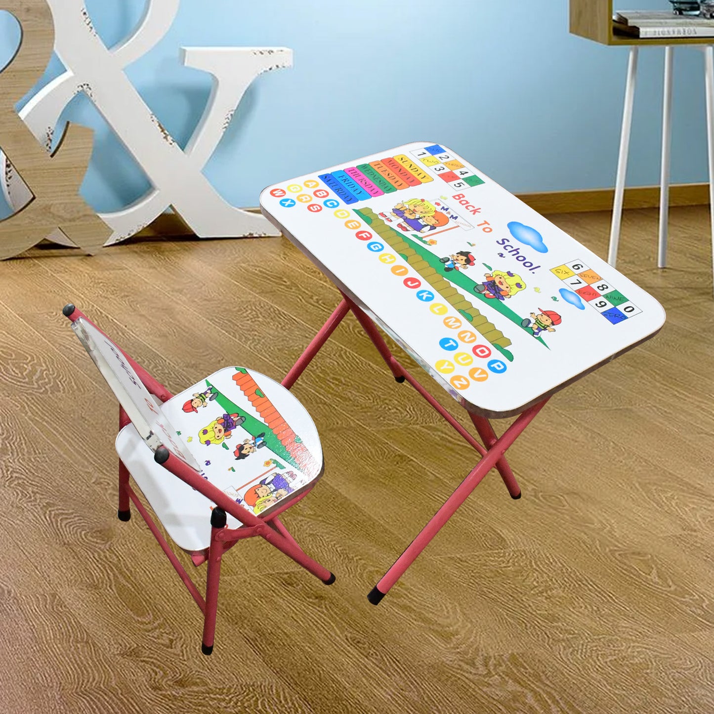Multifunction Portable Foldable Study Table Chair (2 Pc Set)