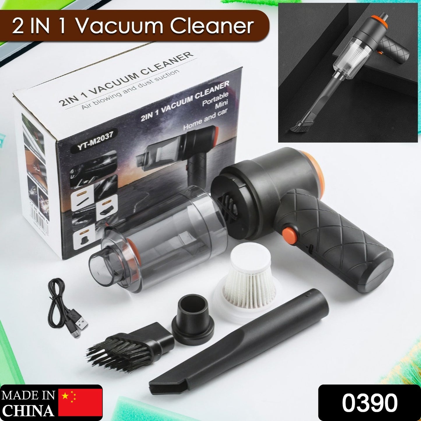 Vacuum Cleaner Dust Collection 2 In 1 Car Vacuum Cleaner High-power Handheld Wireless Vacuum Cleaner Home Car Dual-use Portable Usb Rechargeable Mini Car Vacuum For Vehicle Home And Office