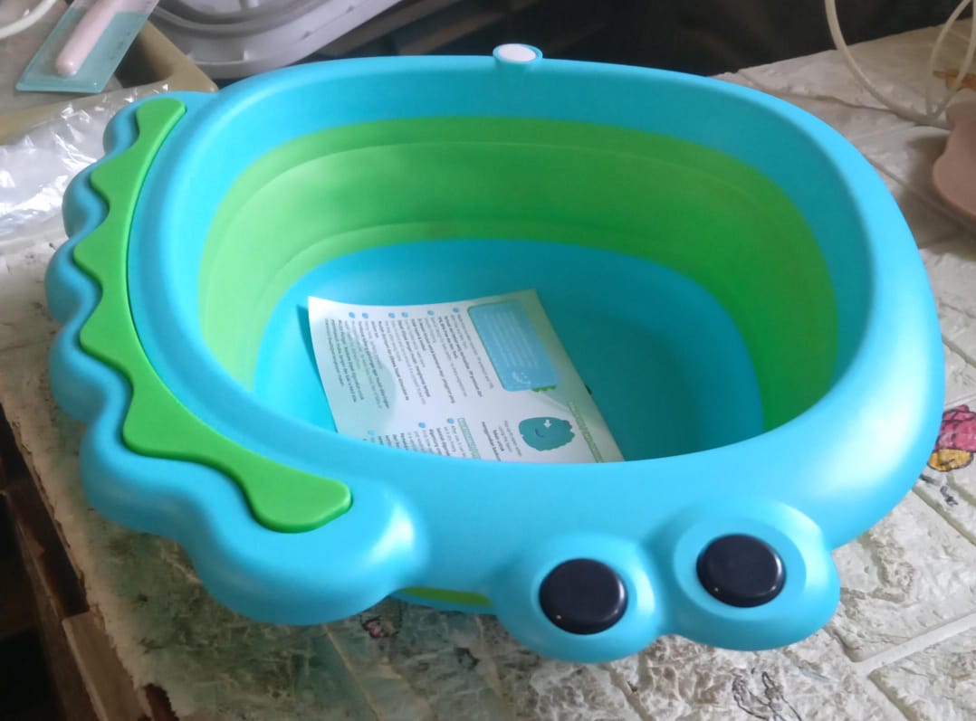 Frog Shape Wash Basin Space Saving Multi Function Foldable Baby Wash Basin Easy Clean Lightweight Thicken For Washing Face For Home (3331cm 1 Pc)