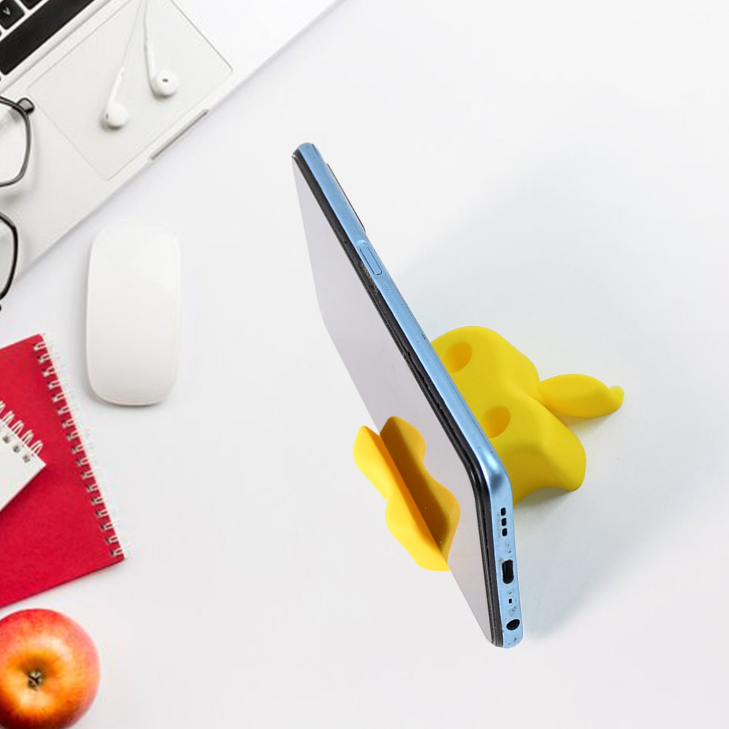Multi-functional Apple-shaped Plastic Mobile Stand With Pen Holder (1 Pc Mix Color)