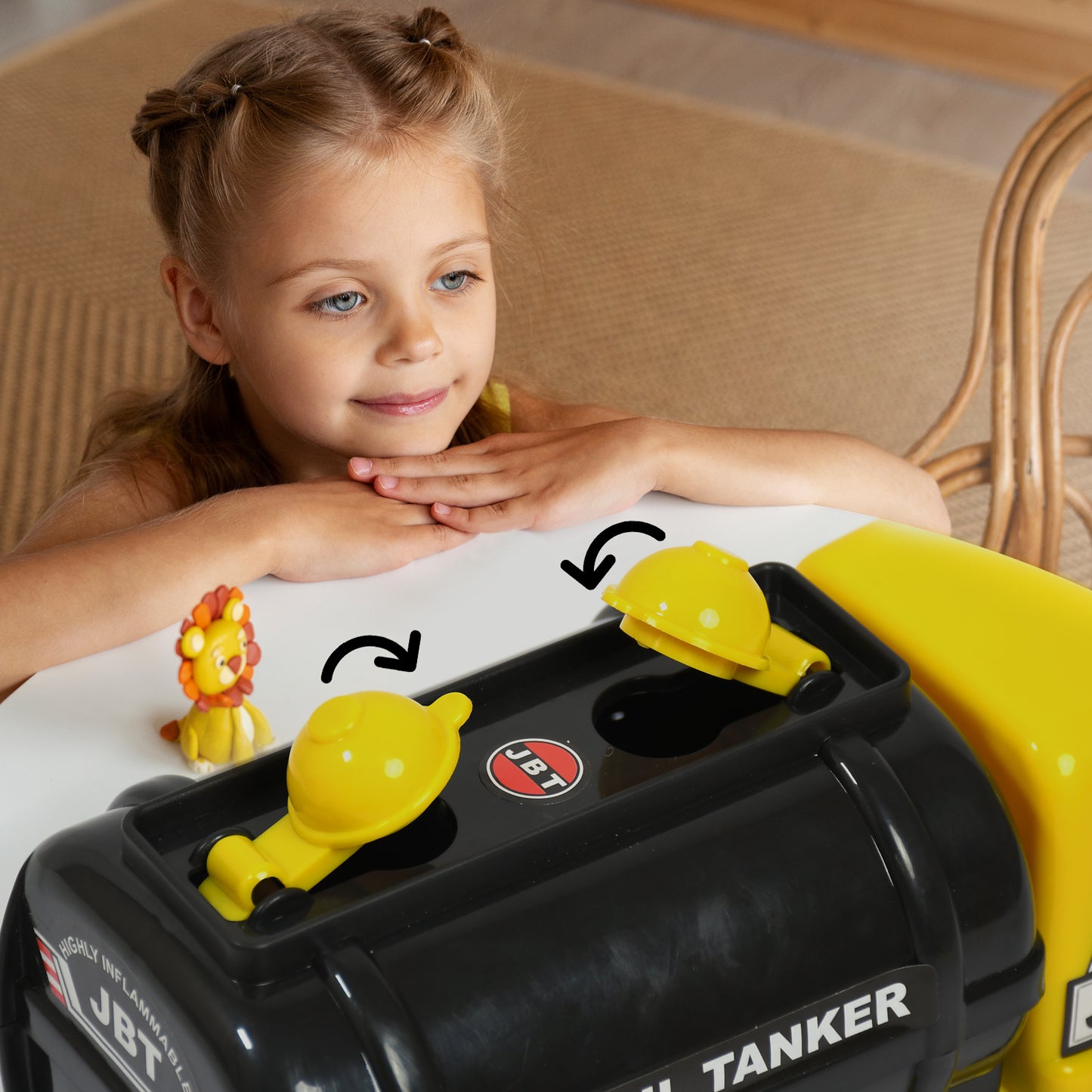 Big Size Heavy Duty Unbreakable Friction Powered With Engine Sound While Running Non Electric Toy Tempo Oil - Water Tanker Vehicle Truck For Kids Size