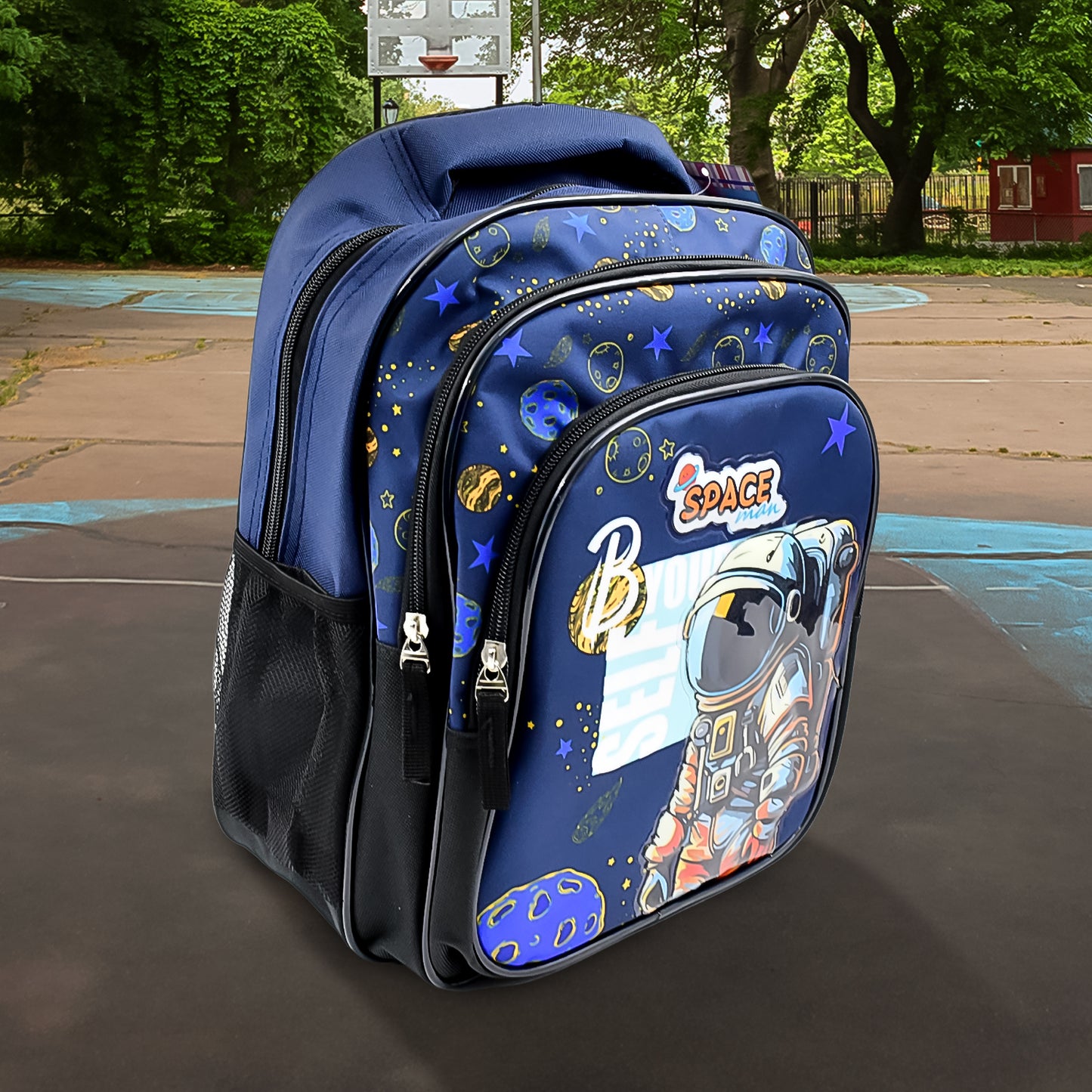 5 In 1 School Bag Includes Lunch Bag 14 Inch School Bags Water Bottle Pencil Case In Box Packing (1 Set Mix Color))