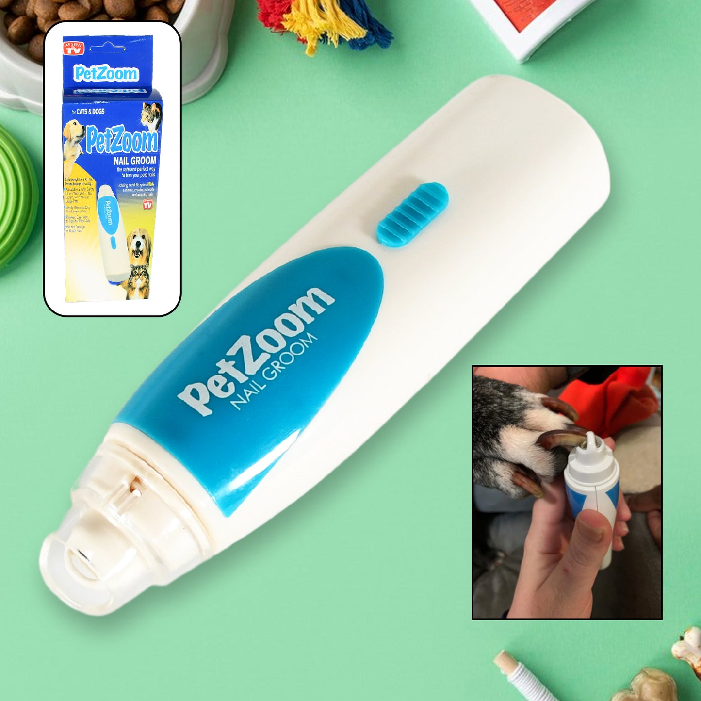 Electric Pet Nail Paw Trimmer Clipper For Dogs And Cats Nail Grinding Trimmer Cordless For Dogs Cats (1 Pc Battery Not Included)