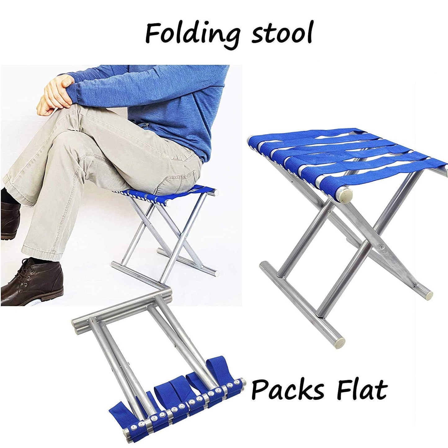 Folding Beach Tool Best Folding Stool Portable Travel Train Chair Outdoor Rest Seat Fishing Beach Picnic Hiking Backpacking Stool Camping Fishing Hiking Picnic Garden (1 Pc )