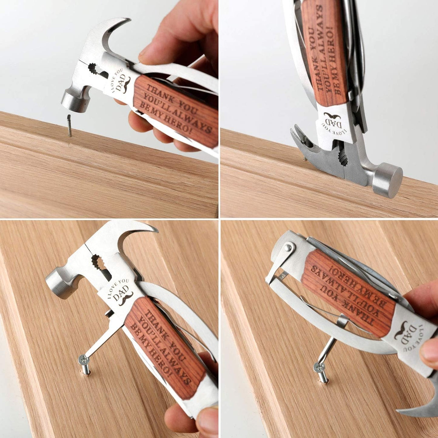 Fathers Day Gifts Dad Birthday Gifts For Dad From Daughter Son All In One Tools Hammer Multitool Opener Screwdriver Cool Gadget Christmas Gifts Stocking Stuffer For Men Outdoor Camping