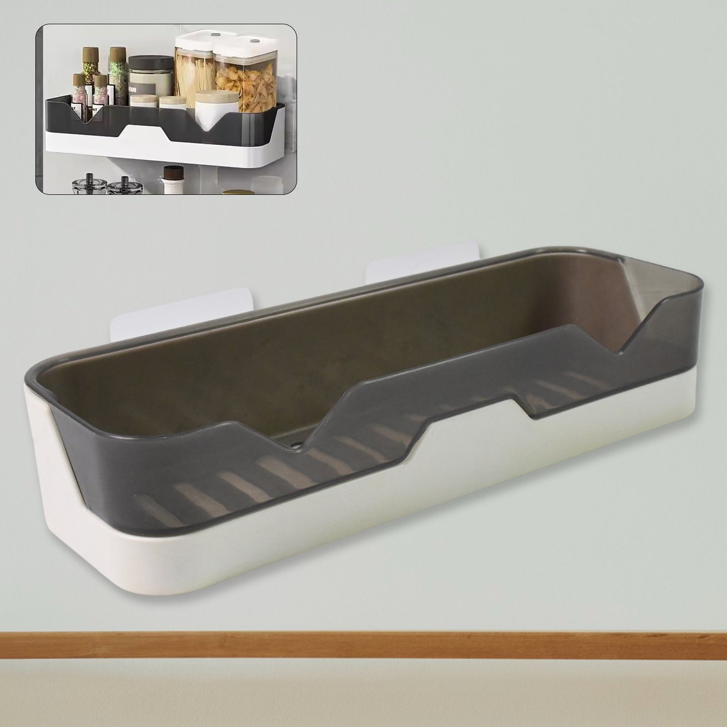 Wall Mounted Adhesive Bathroom Shower Caddy Shelf Plastic (1 Pc)