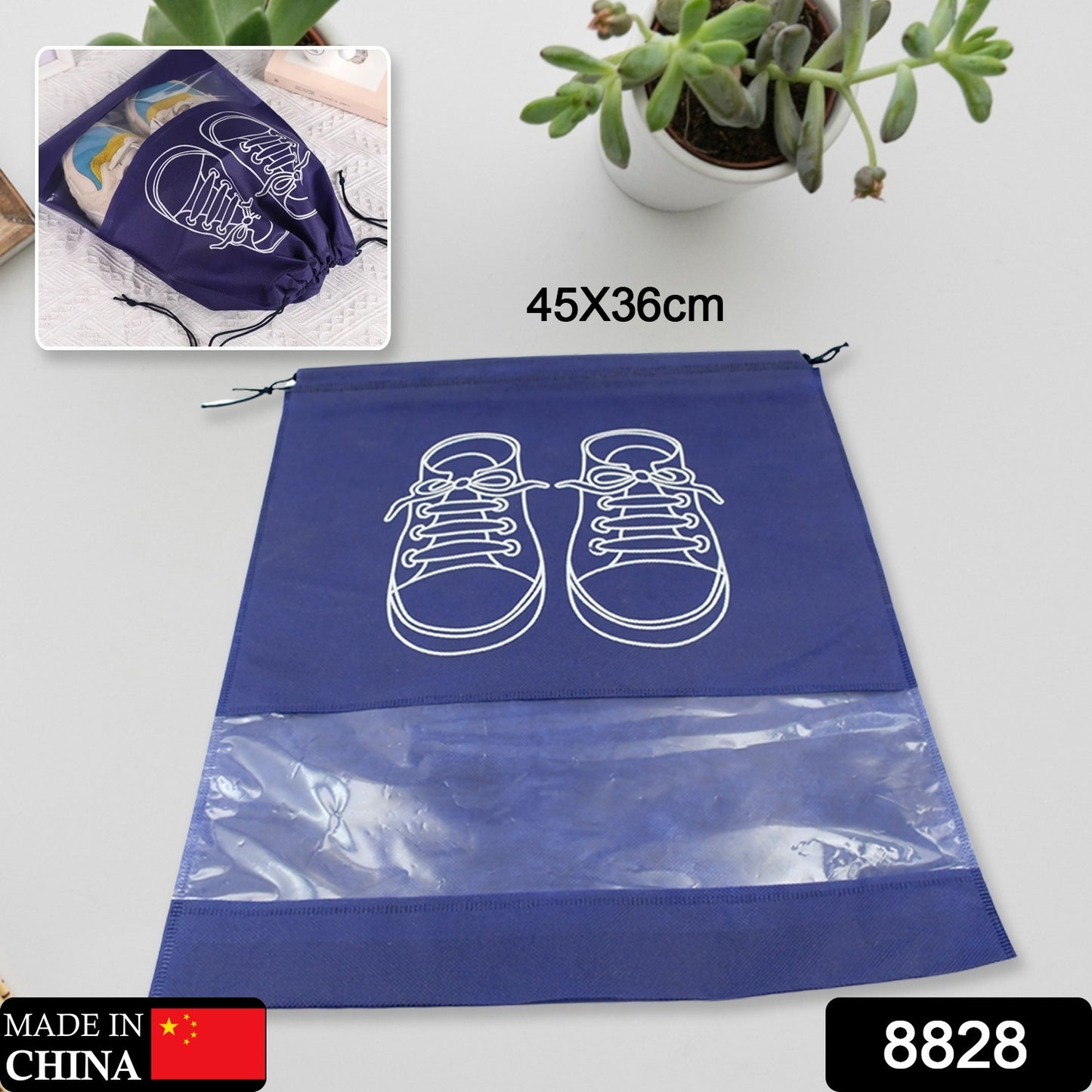 Beach Bag Shoes Storage Bag Closet Organizer Non-woven Travel Portable Bag Waterproof Pocket Clothing Classified Hanging Bag Shoe Bag Luggage Travel Portable Shoe Pouch Non Woven Transparent Window (1 Pc )