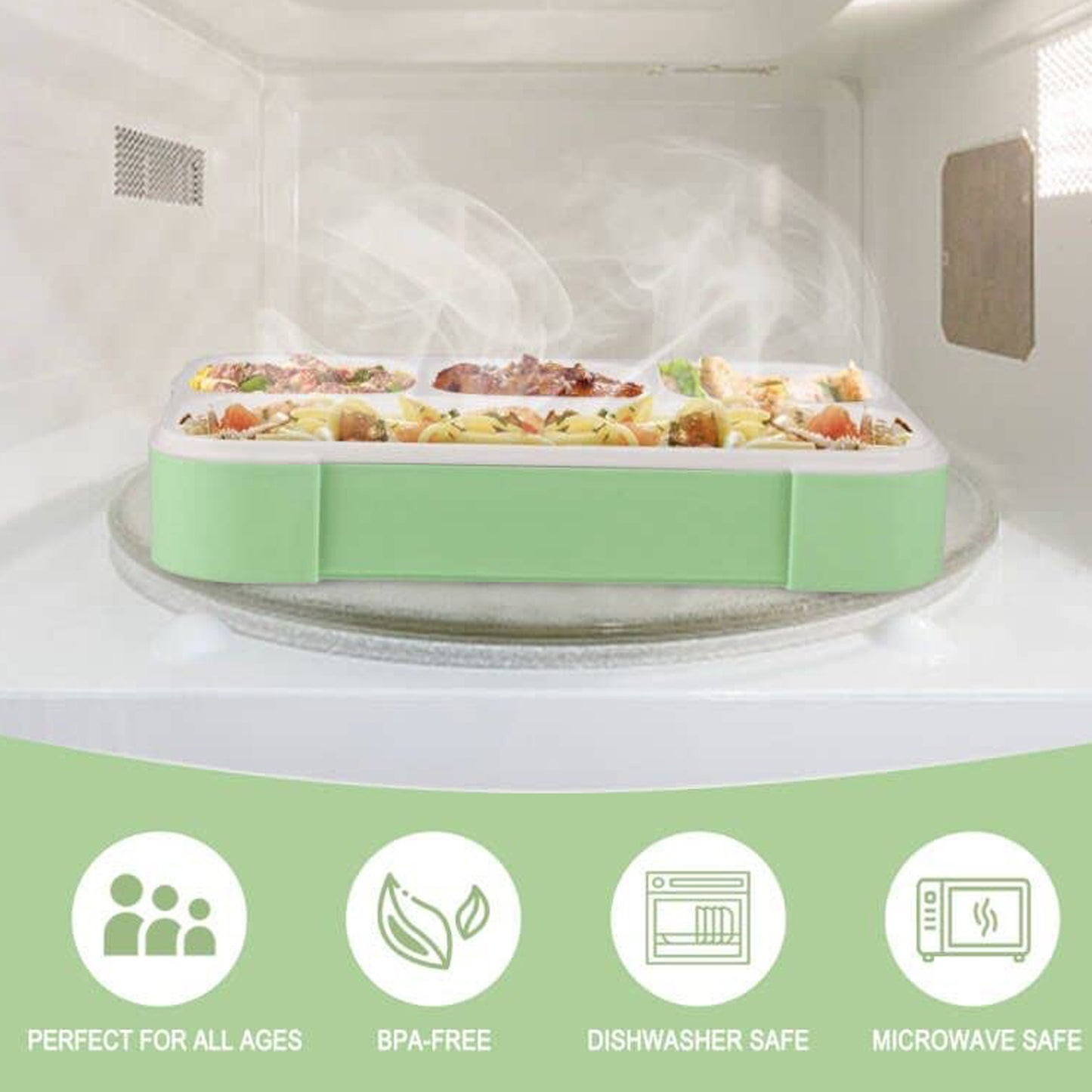 Lunch Box 4 Compartment With Leak Proof Lunch Box For School Office Use