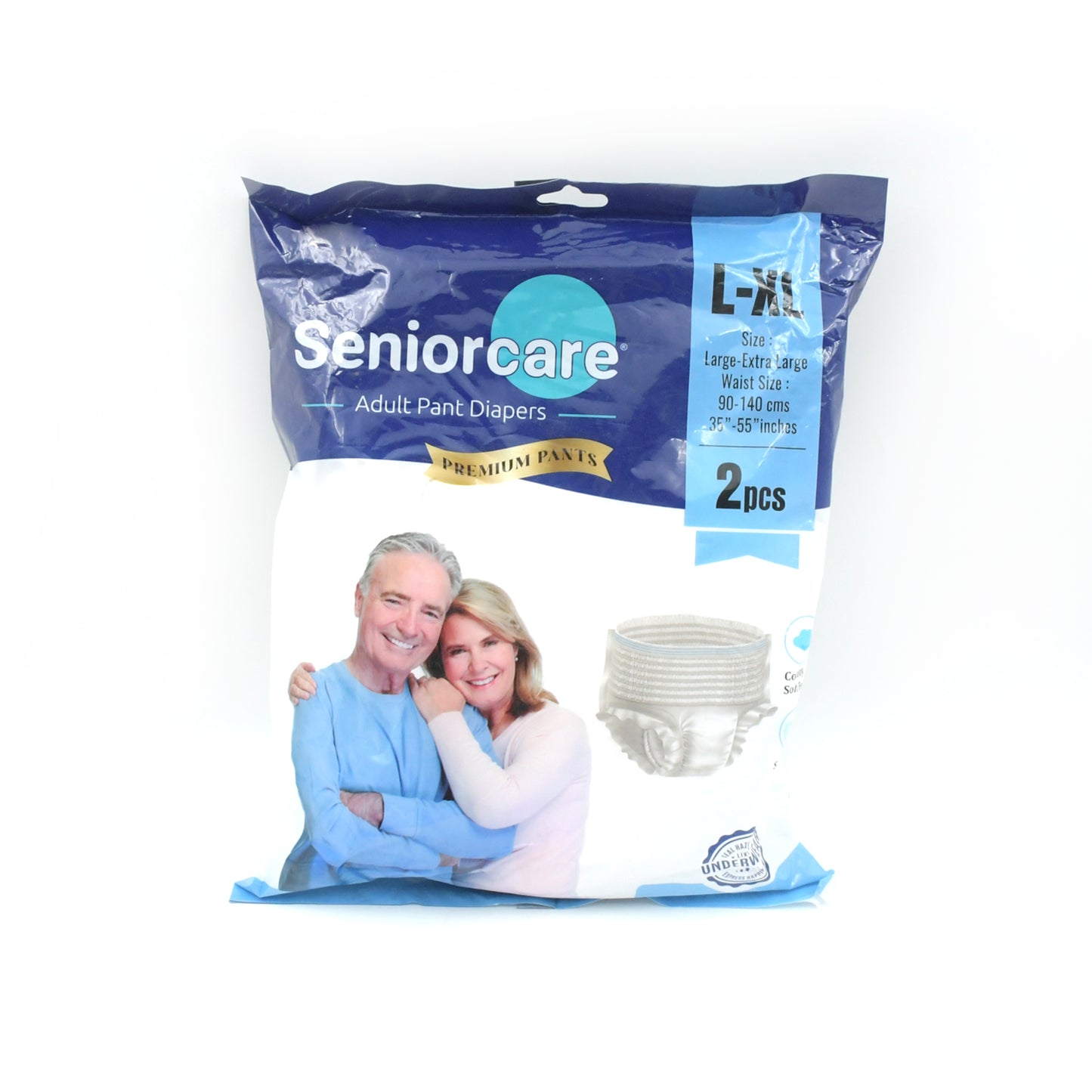 Large - Extra Large Senior Care Adult Pull Up Diaper Pants (Waist Size (90-140 Cm 35 -55 Inch) Adult Diapers ( Large - Extra Large L-xl2pc)