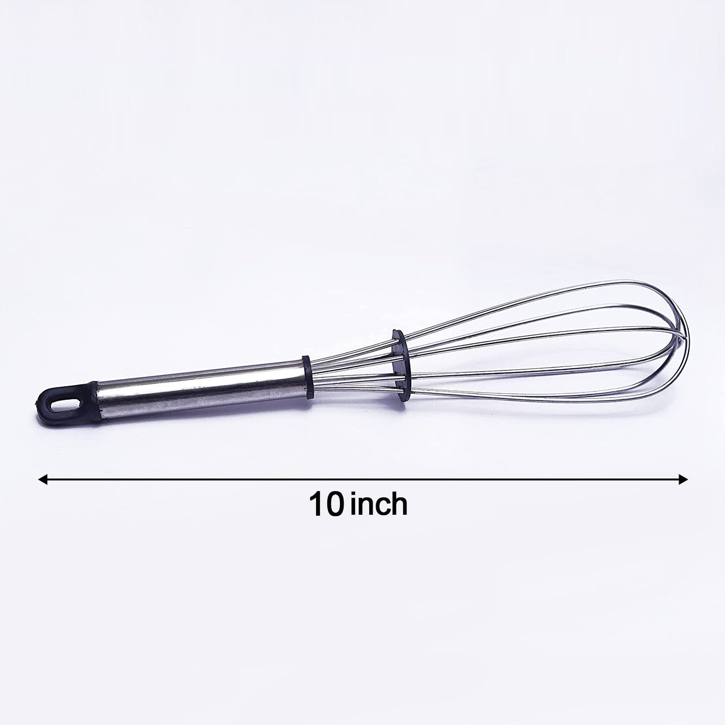 Stainless Steel Wire Whisk balloon Whisk egg Frother Milk Egg Beater (10 Inch)