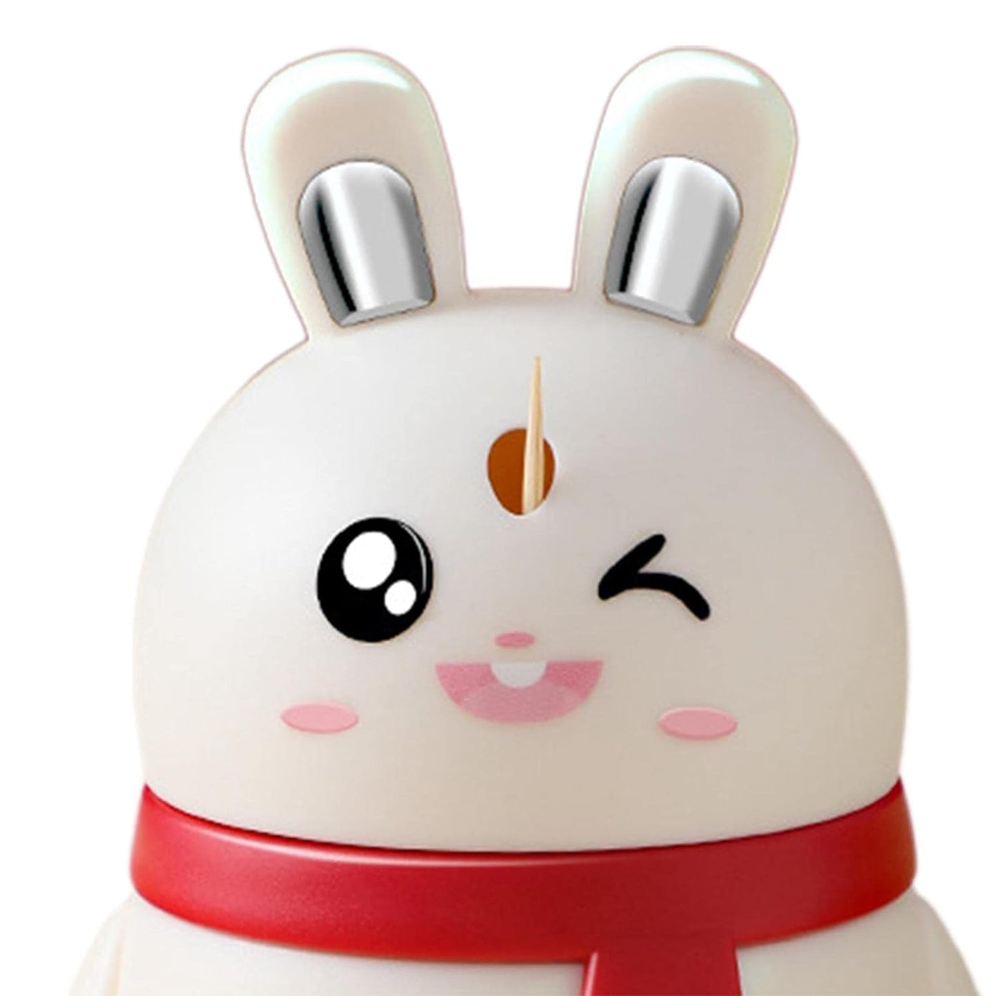 Rabbit Shape Toothpick Dispenser Pressing Small Size Accessory Durable Red Home Garden Kitchen Dining Bar Kitchen Storage Organization Racks Holders Dining Room Table Decoration (1 Pc )