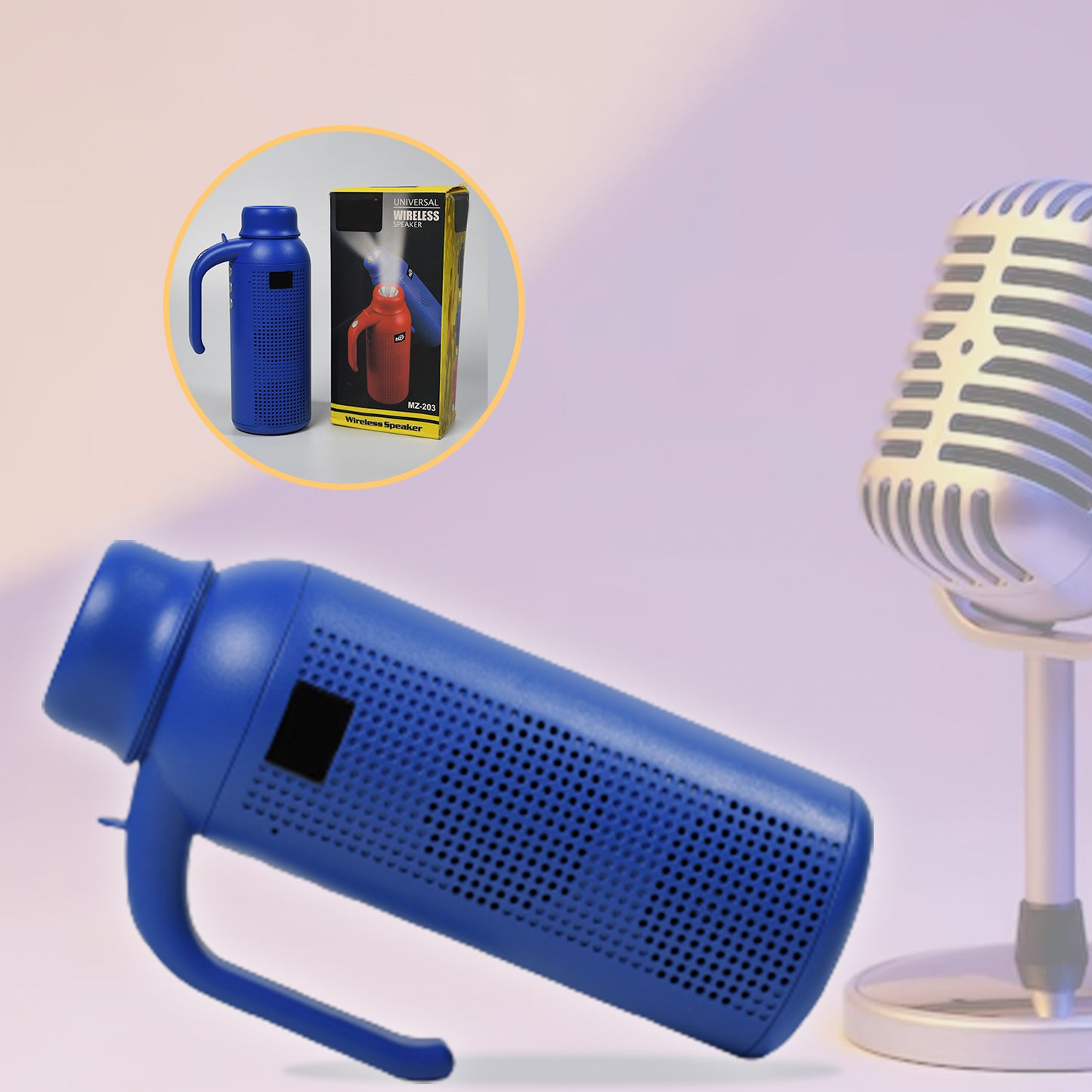 Smart Bluetooth Speaker With Torch Light Wireless Bluetooth Speaker Night Flash Light Speaker
