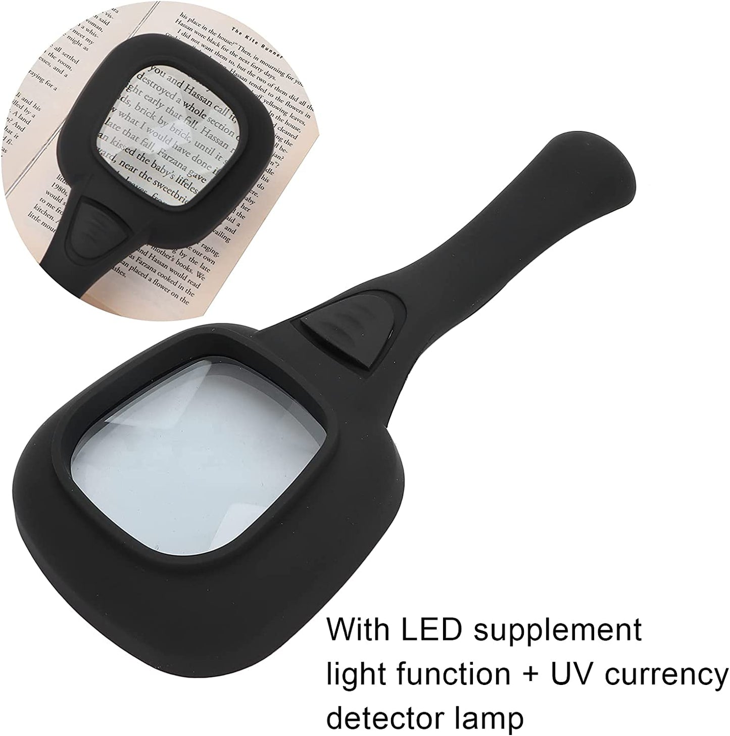 Handheld Magnifying Glass 6 Led Illuminated Lighted Magnifier For Seniors Reading Soldering Inspection Coins Jewelry Exploring