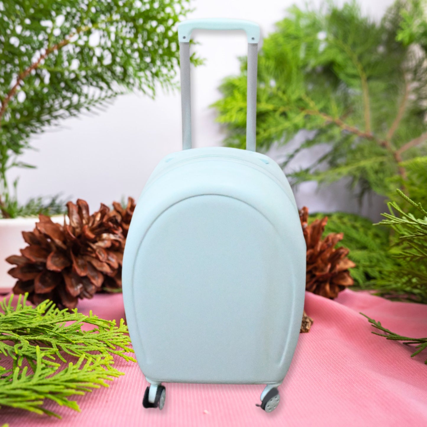 Suitcase For Kids Girls Green Small Cabin Hard Cover Holiday Carry On Trolley With Extendable Handle Childrens Luggage Trolley Rolling Luggage For Toddlers Men Woman (Mix Color)