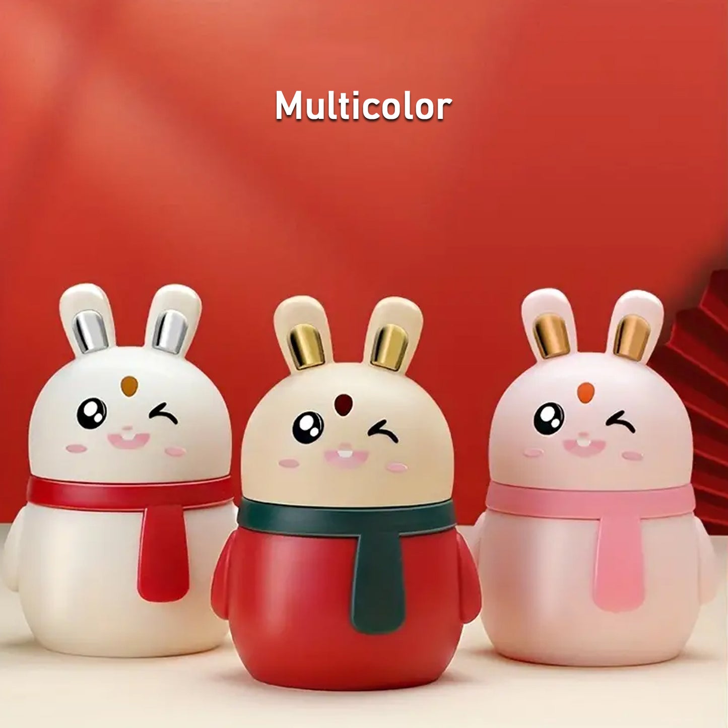 Rabbit Shape Toothpick Dispenser Pressing Small Size Accessory Durable Red Home Garden Kitchen Dining Bar Kitchen Storage Organization Racks Holders Dining Room Table Decoration (1 Pc )