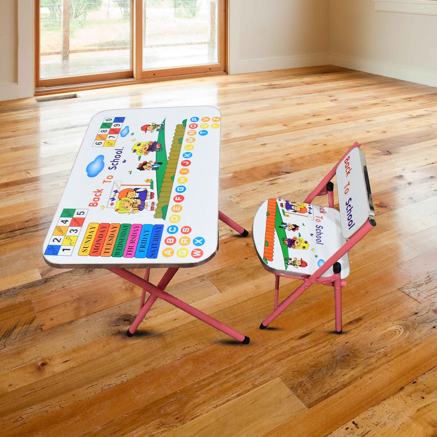 Multifunction Portable Foldable Study Table Chair (2 Pc Set)