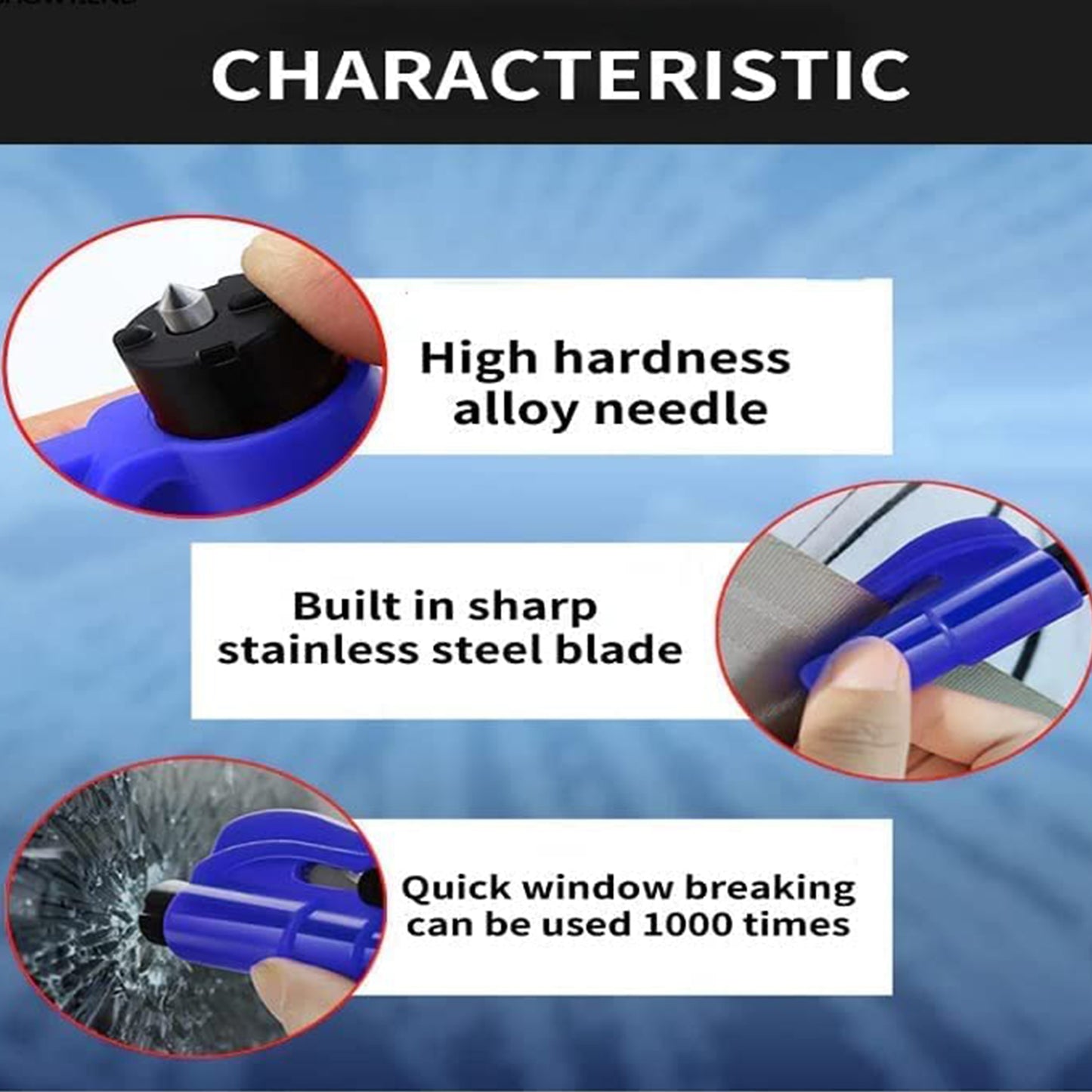 2 In 1 Emergency Safety Cutter With Key Chain Small Portable Handy Emergency Safely Glass Breaking Seat Belt Cutting Keychain Tool