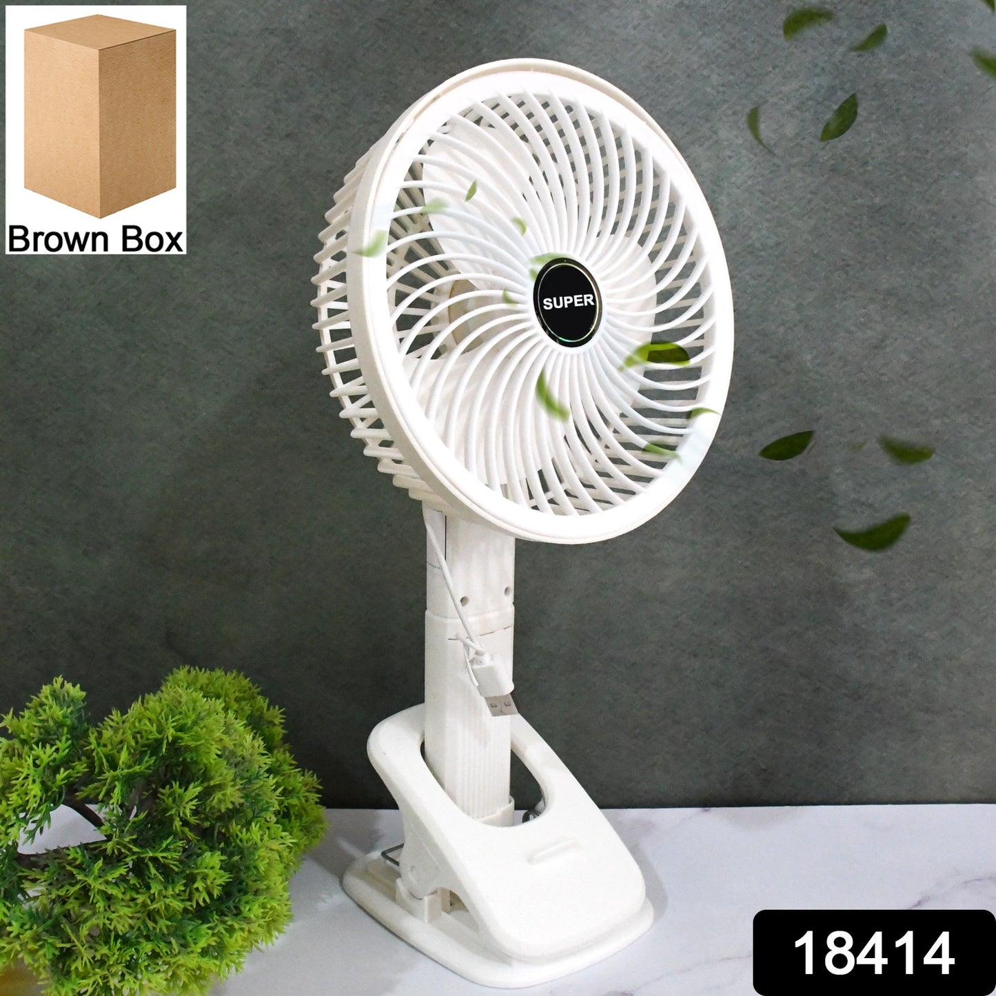 Multifunctional Usb Desk Fan Clipped Fan (1 Pc With Brown Box)