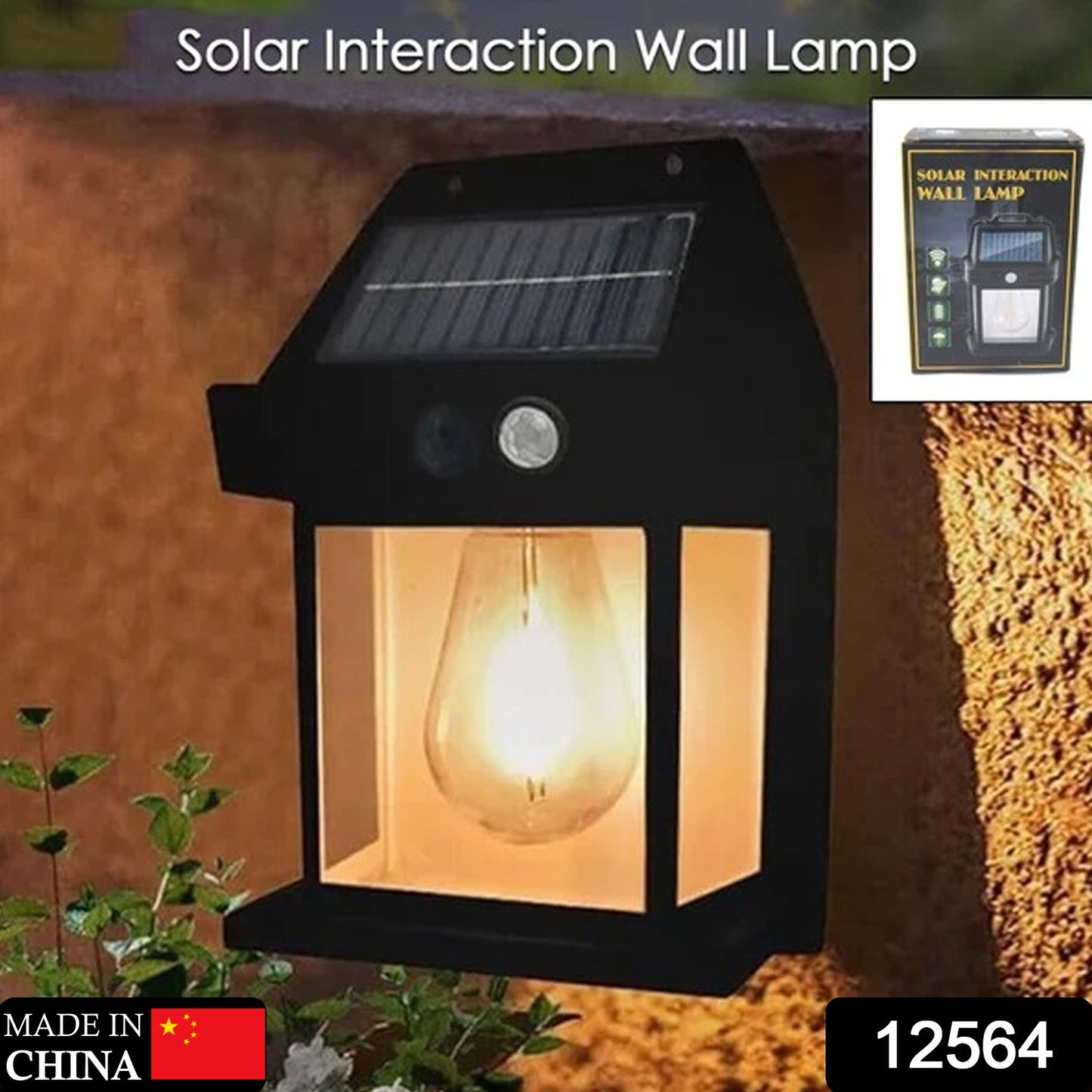 Solar Wall Lights Lamp Outdoor Wireless Dusk To Dawn Porch Lights Fixture Solar Wall Lantern With 3 Modes Motion Sensor Waterproof Exterior Lighting With Clear Panel (1 Pc )