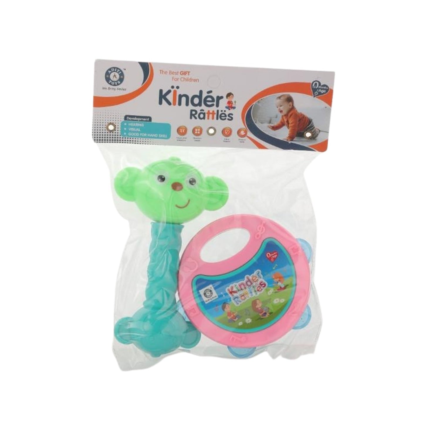 2pc Rattles Baby Toy And Game For Kids And Babies For Playing And Enjoying Purposes.